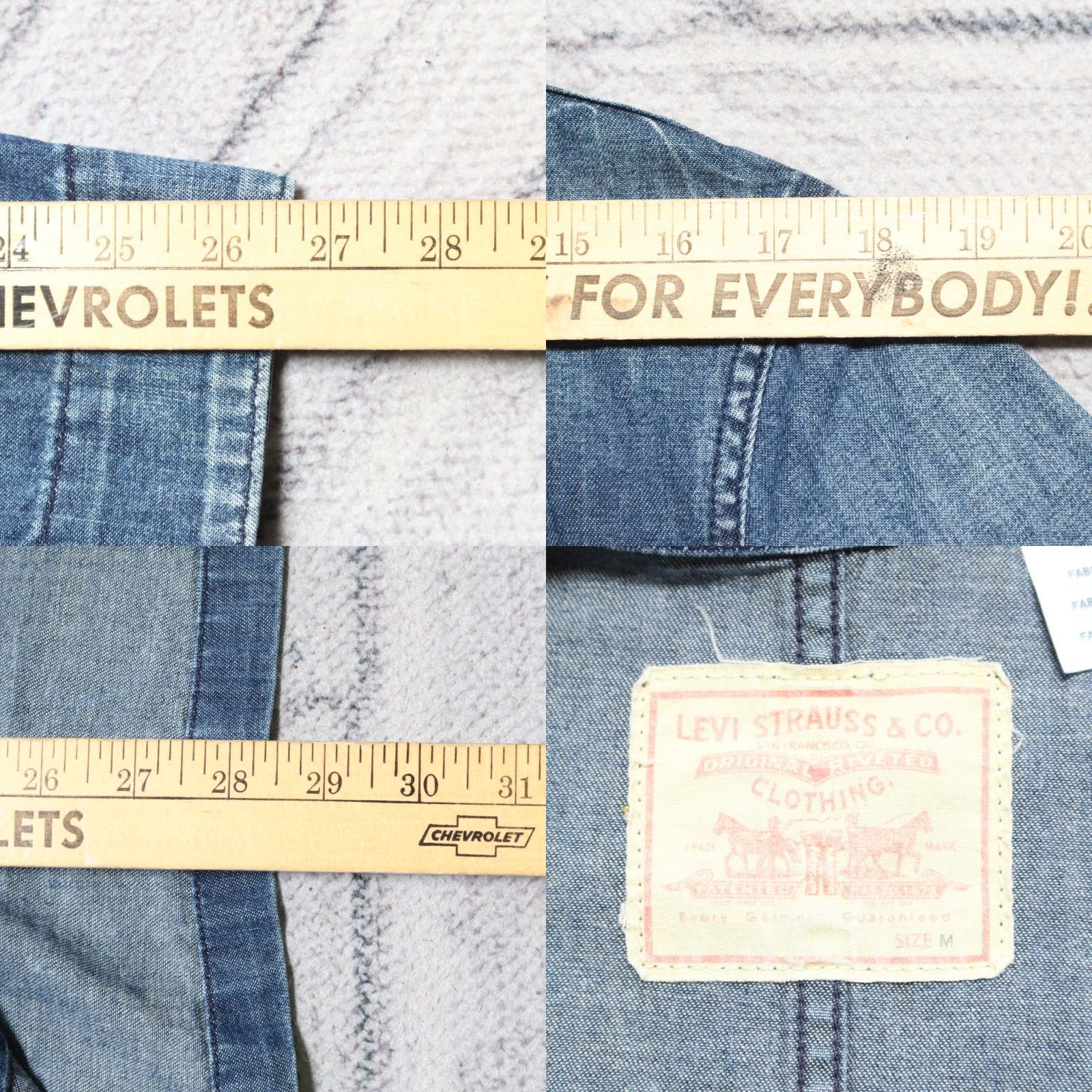 Levi's VINTAGE Sample Levis Distressed Denim Chore Coat Jacket Size M Medium Wash Premium Size US M / EU 48-50 / 2 - 8 Thumbnail