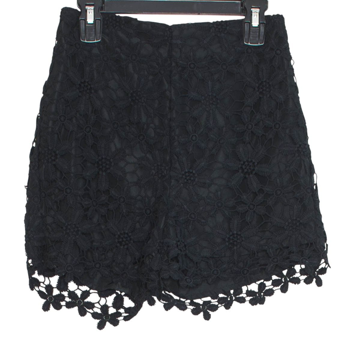 Hollister NWT Hollister Lace Floral Shorts Black 00 Coquette Boho Size 24" / US 00 / IT 34 - 1 Thumbnail