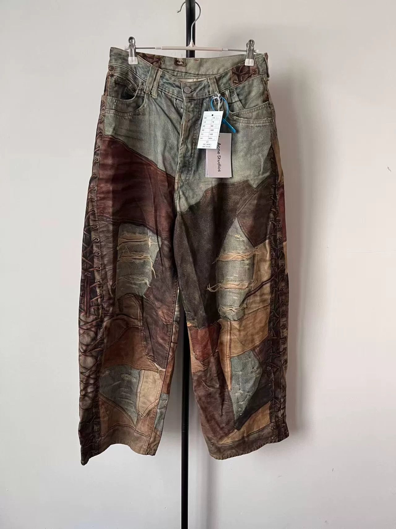 Acne Studios Acne Studios Baggy Print Wide-Leg Jeans Size US 44 / EU 60 - 1 Thumbnail