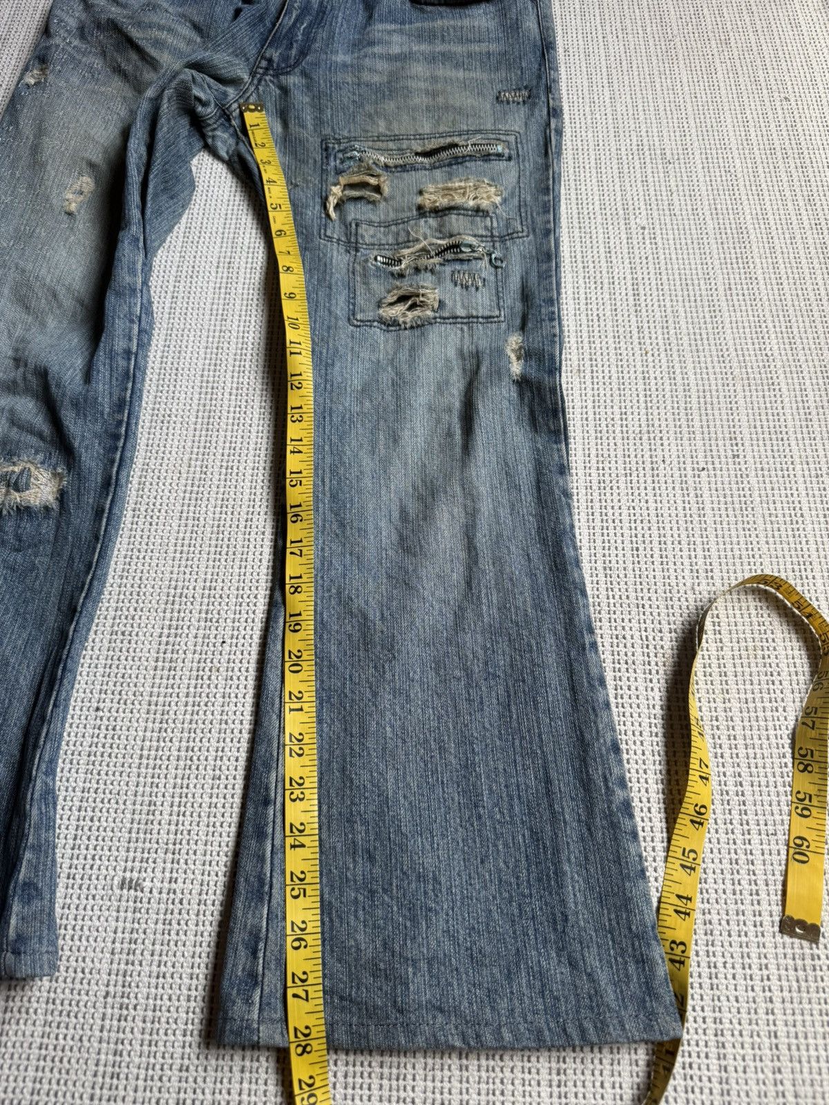 Japanese Brand EDGE RUPERT distressed y2k/punk flare jeans Size US 34 / EU 50 - 23 Thumbnail