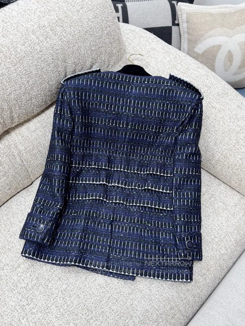 Chanel Chanel Blue mixed-colour woven double-breasted long-sleeve Size XS / US 0-2 / IT 36-38 - 3 Thumbnail