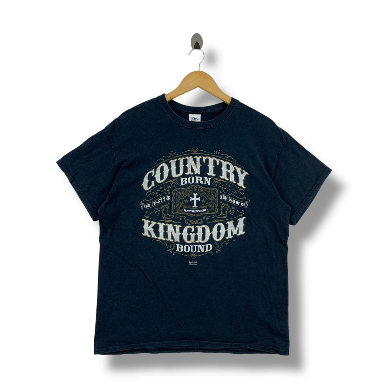 Gildan × Vintage Vintage COUNTRY BORN Kingdom bound tshirt Size US L / EU 52-54 / 3 - 1 Thumbnail