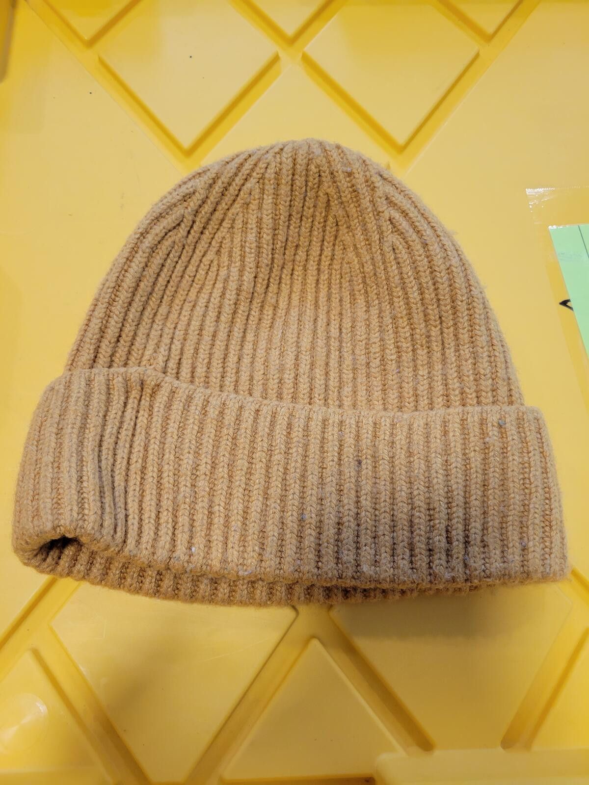 H&M H&M One Size Mustard Yellow Ribbed Knit Beanie Hat Size ONE SIZE - 1 Thumbnail