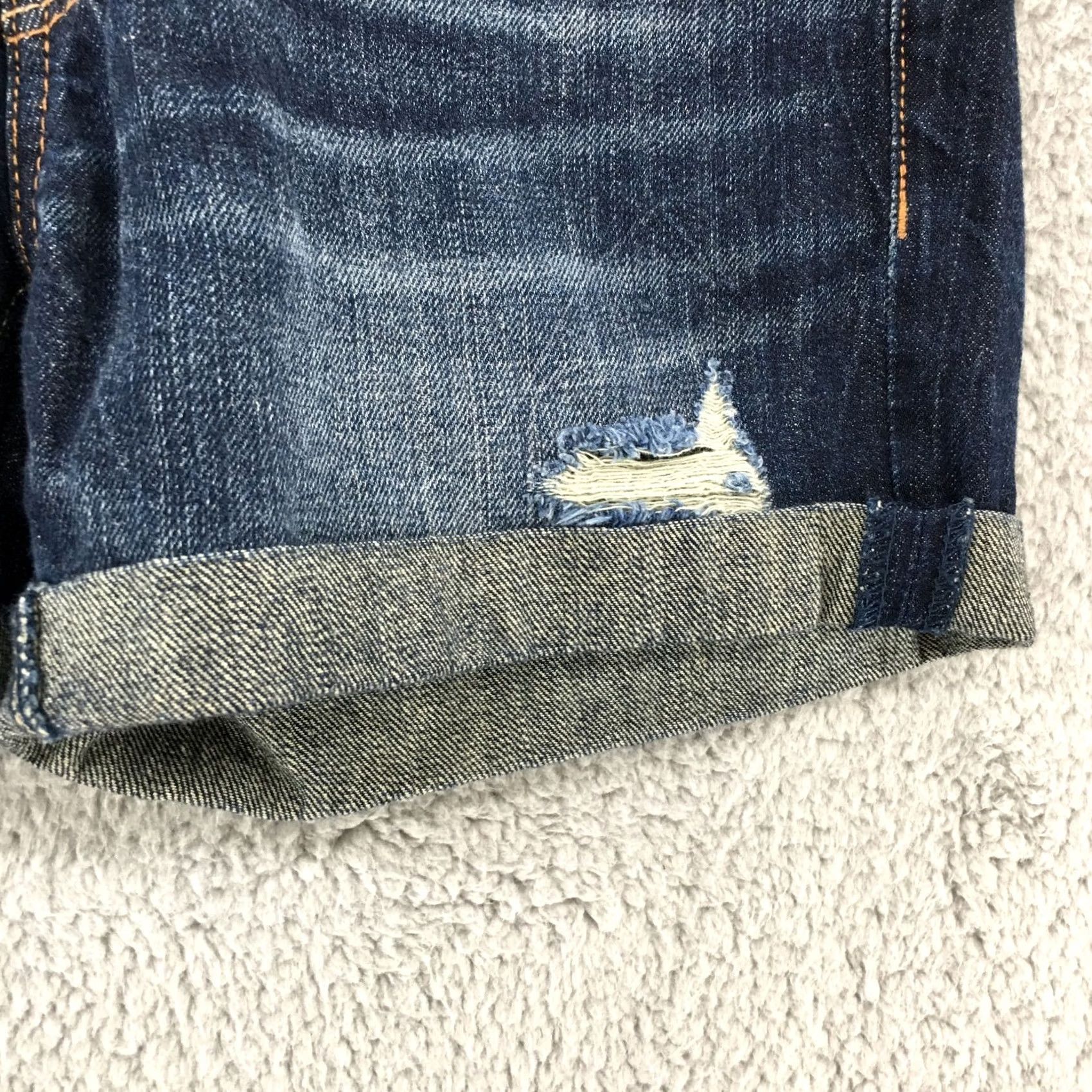 American Eagle Outfitters American Eagle Outfitters Denim Boyfriend Shorts Womens 2 Blue Distressed Dark Wash Casual Summer Spring Fall 5-Pocket Mens Womens Boys Girls Size 26" / US 2 / IT 38 - 4 Thumbnail
