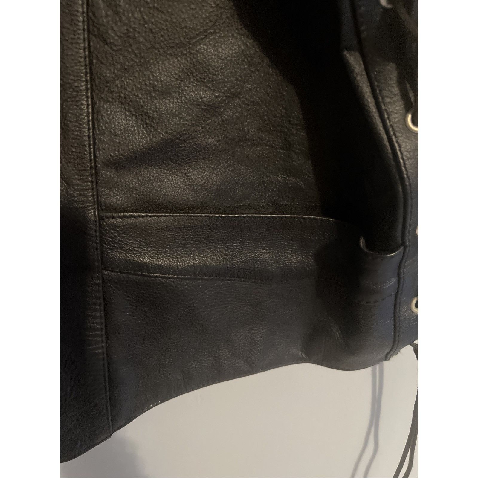 Other Custom Genuine Leather Vest Mens 3XL Black Biker Motorcycle Size US XXL / EU 58 / 5 - 5 Thumbnail