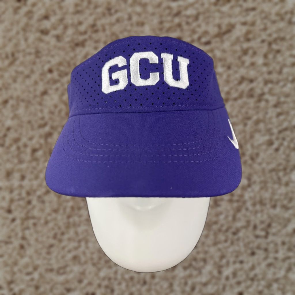 Nike Nike Visor Hat Adult One Size Purple Dri-Fit Aerobill G Grand Canyon University Logo/University Size ONE SIZE - 1 Thumbnail