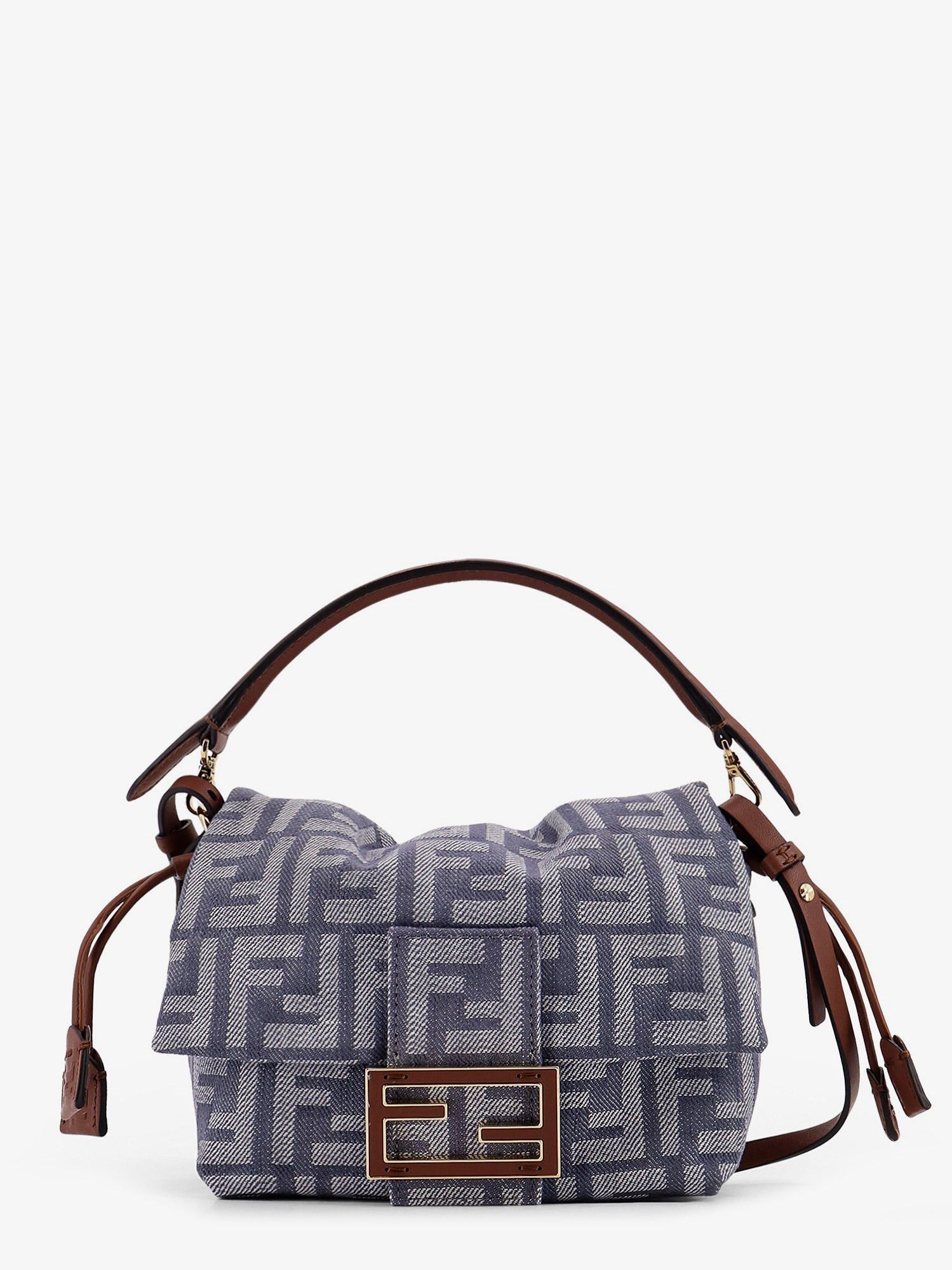 Fendi Mamma Baguette Small Jacquard Ff Fabric Crossbody Bag, Women's