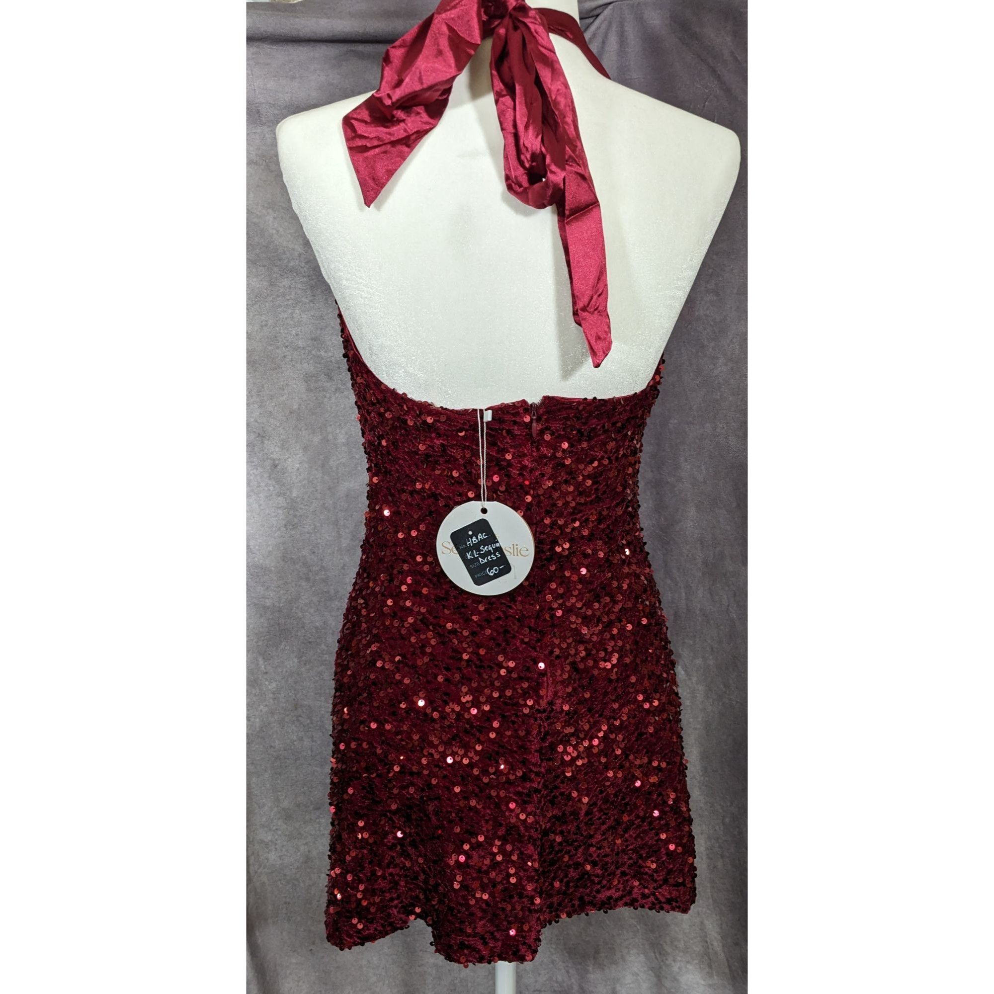 Other Glam Merlot Star Lights Halter Mini Dress By Selfie Leslie Size S / US 4 / IT 40 - 10 Thumbnail