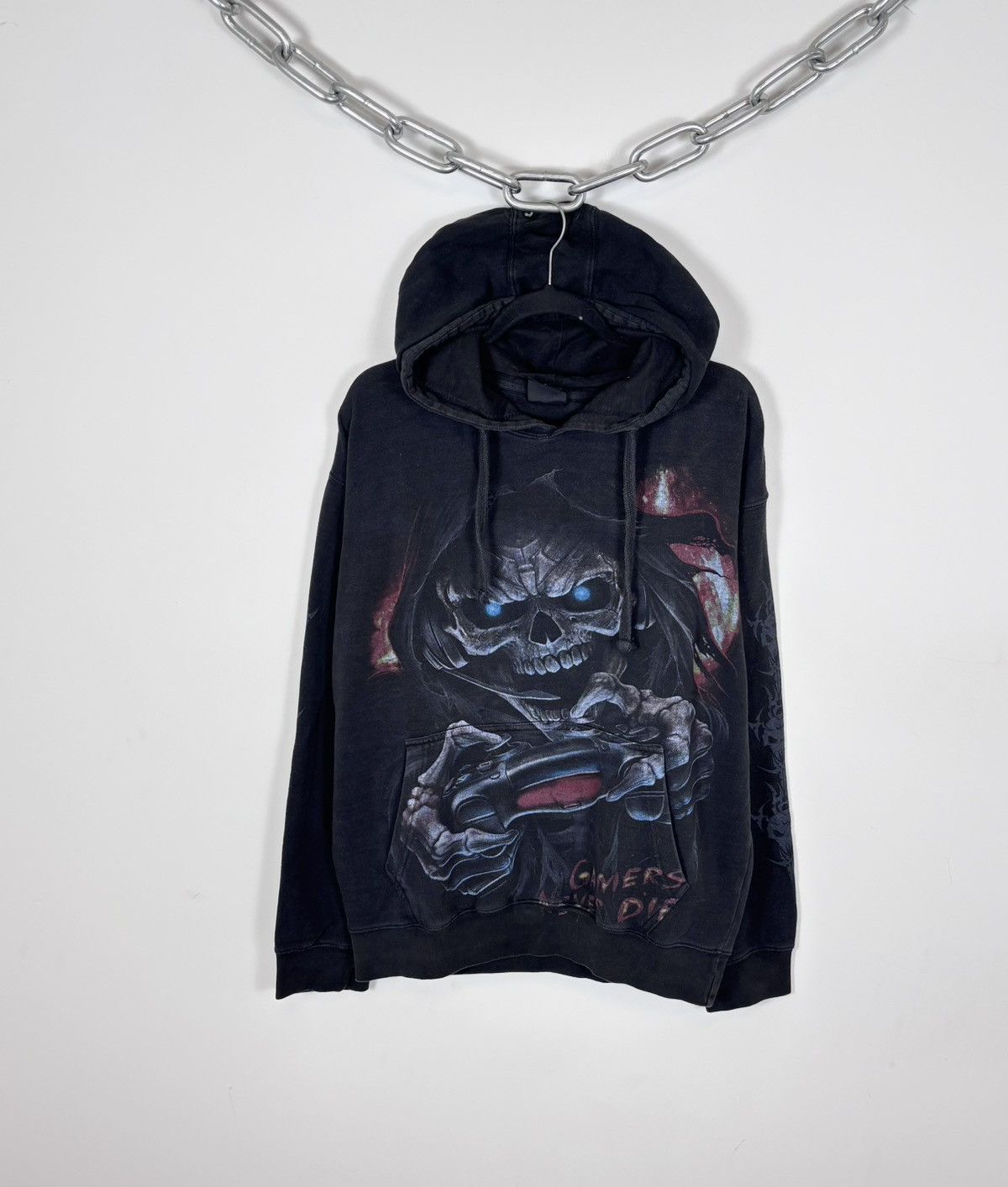 Other Spiral Direct Y2K Big Skeleton Skulls Gamer Black Hoodie Size US L / EU 52-54 / 3 - 1 Thumbnail