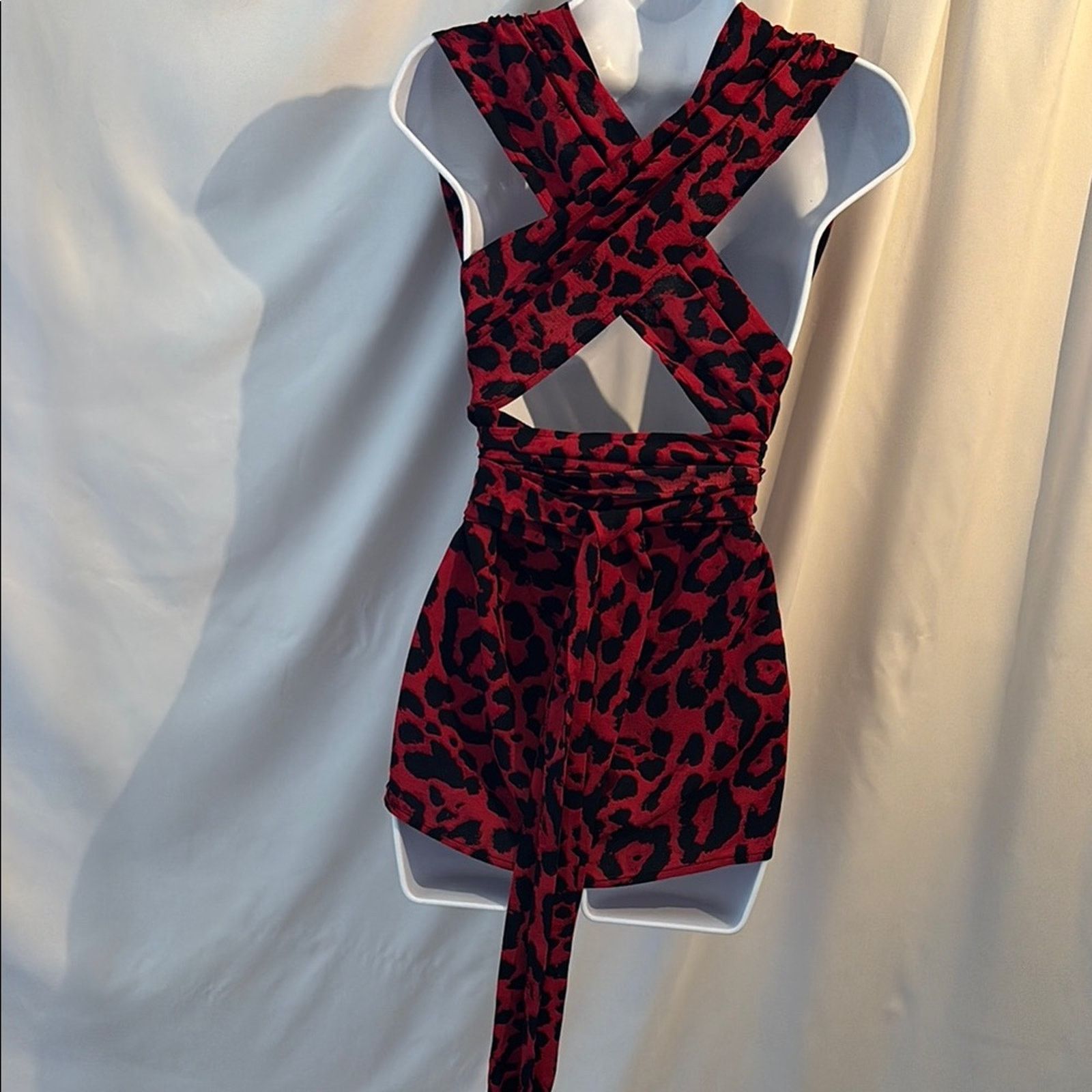 Shein Shein Wrap-Style Leopard Jumpsuit - Size Medium Size 30" / US 8 / IT 44 - 4 Thumbnail