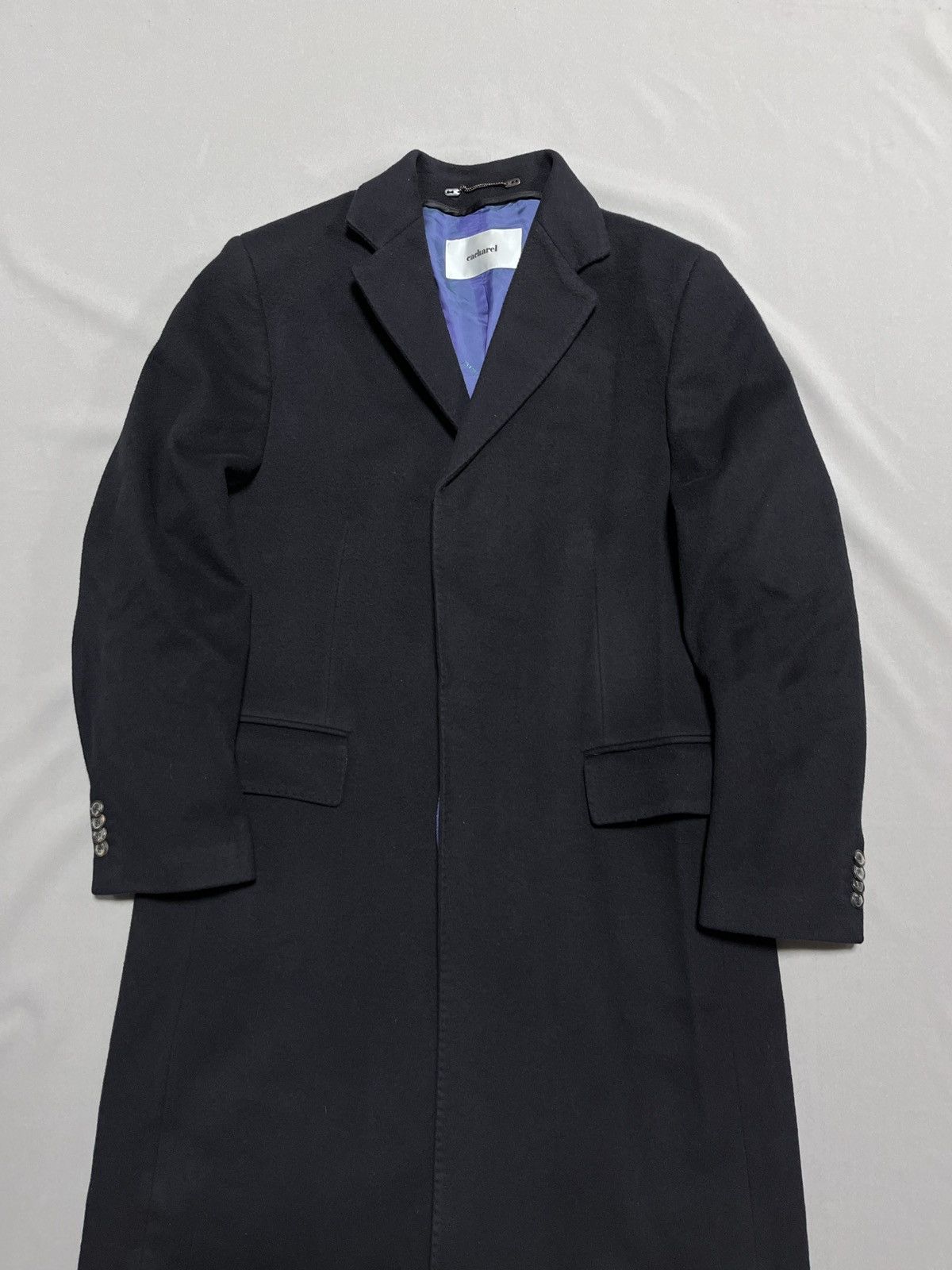 Other Cacharel Cashmere Heavy Warm Classic Luxury Crombie Overcoat Size US L / EU 52-54 / 3 - 2 Thumbnail