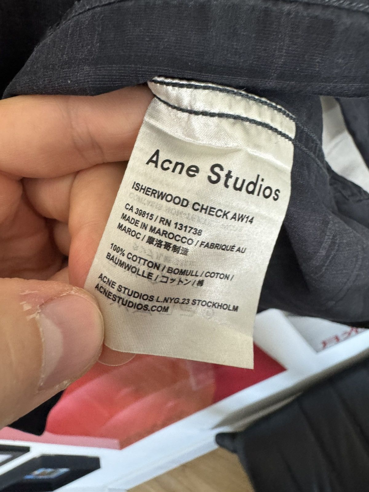 Acne Studios Acne Studios Isherwood Check Button Up Shirt Black Gray Size US S / EU 44-46 / 1 - 6 Thumbnail