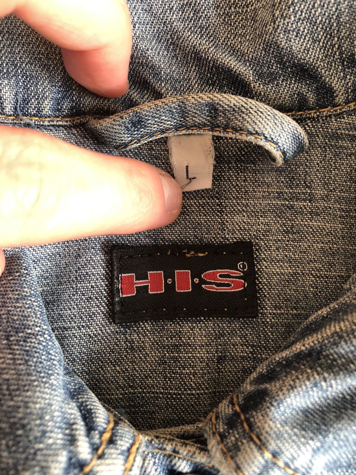 Vintage HIS JEANS RARE VINTAGE QUALITY DENIM JACKET Size US S / EU 44-46 / 1 - 3 Thumbnail