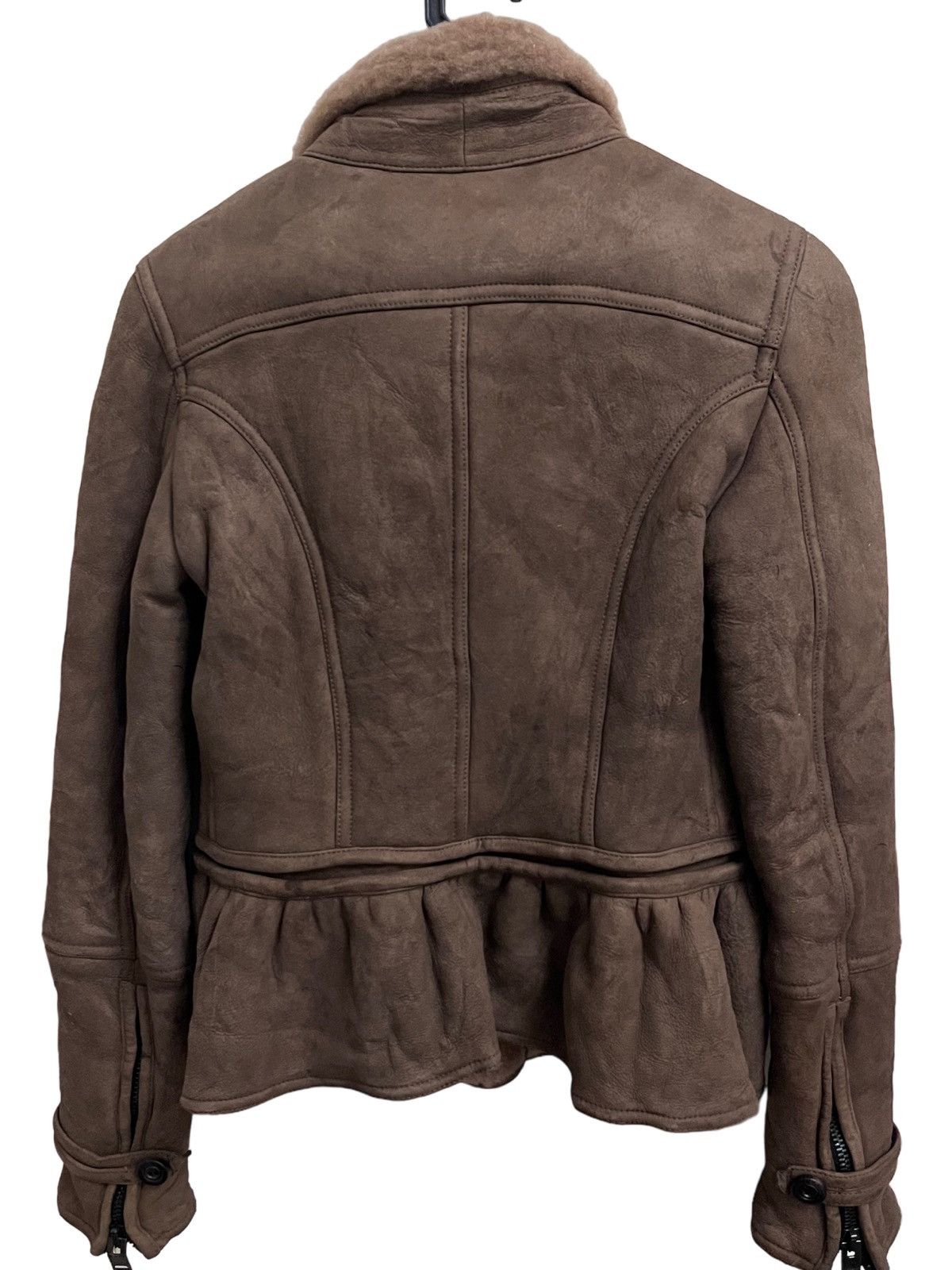 Burberry Vintage Burberry Prorsum Velvet Taupe Shearling Jacket Size S / US 4 / IT 40 - 9 Thumbnail