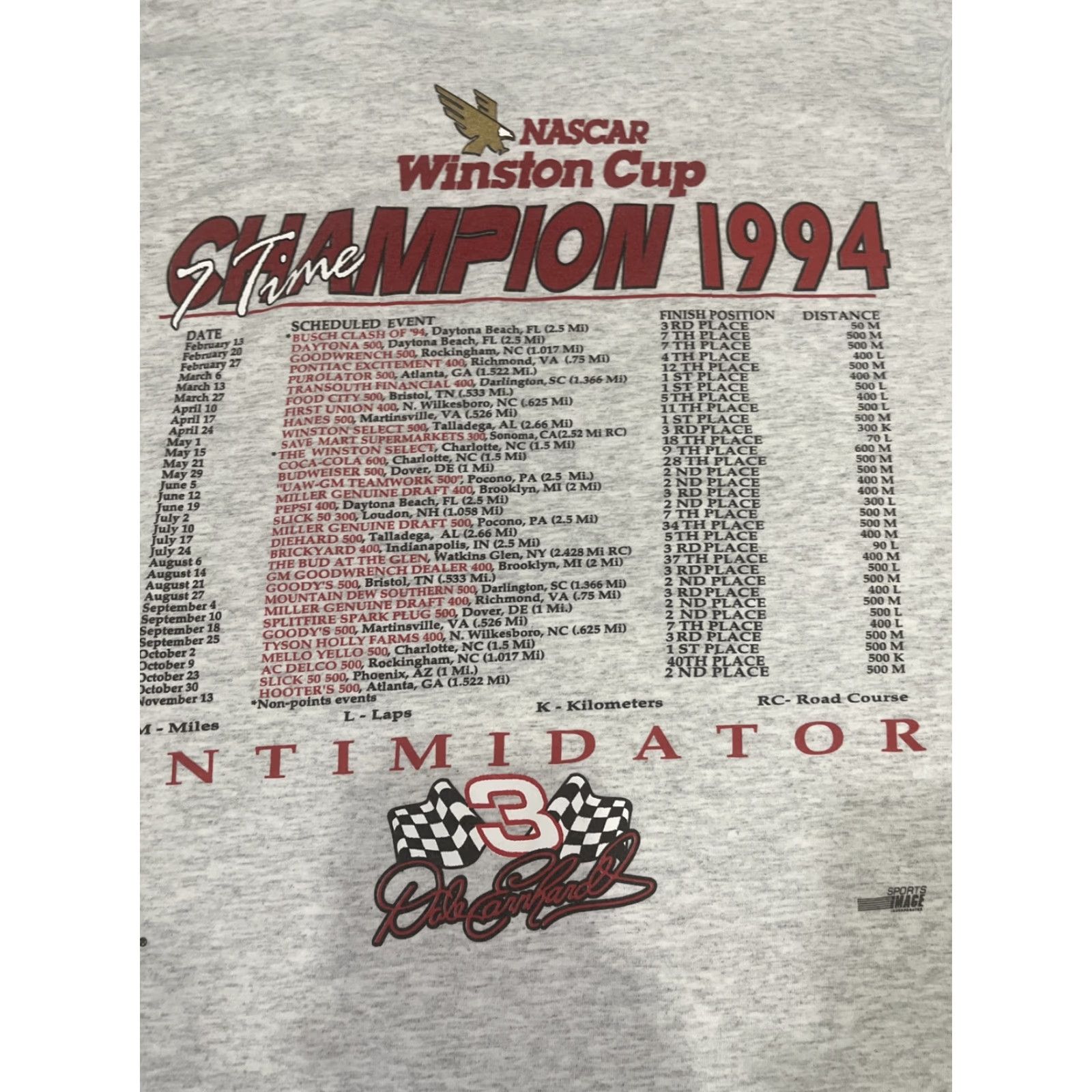 Nutmeg VINTAGE Dale Earnhardt Winston Cup T Shirt Mens L Champions Nutmeg 1994 Nascar Size US L / EU 52-54 / 3 - 8 Thumbnail