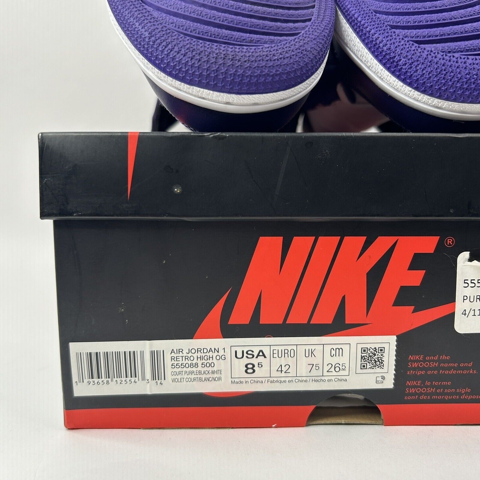 Nike Nike Shoes Air Jordan 1 Retro High OG “Court Purple 2.0” Size US 8.5 / EU 41-42 - 8 Thumbnail
