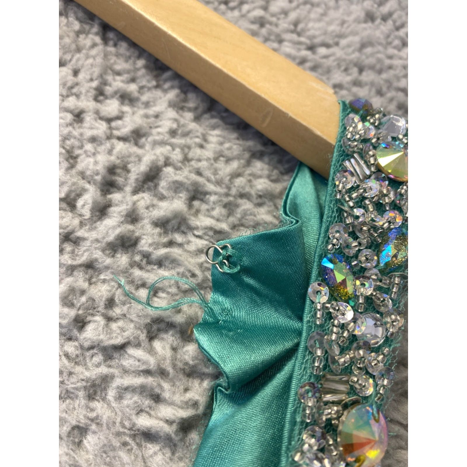 Altea Cinderella Divine Dress Size 4 Teal Green Maxi Sleeveless Fit & Flare Long 65" Wedding Womens Size S / US 4 / IT 40 - 5 Thumbnail