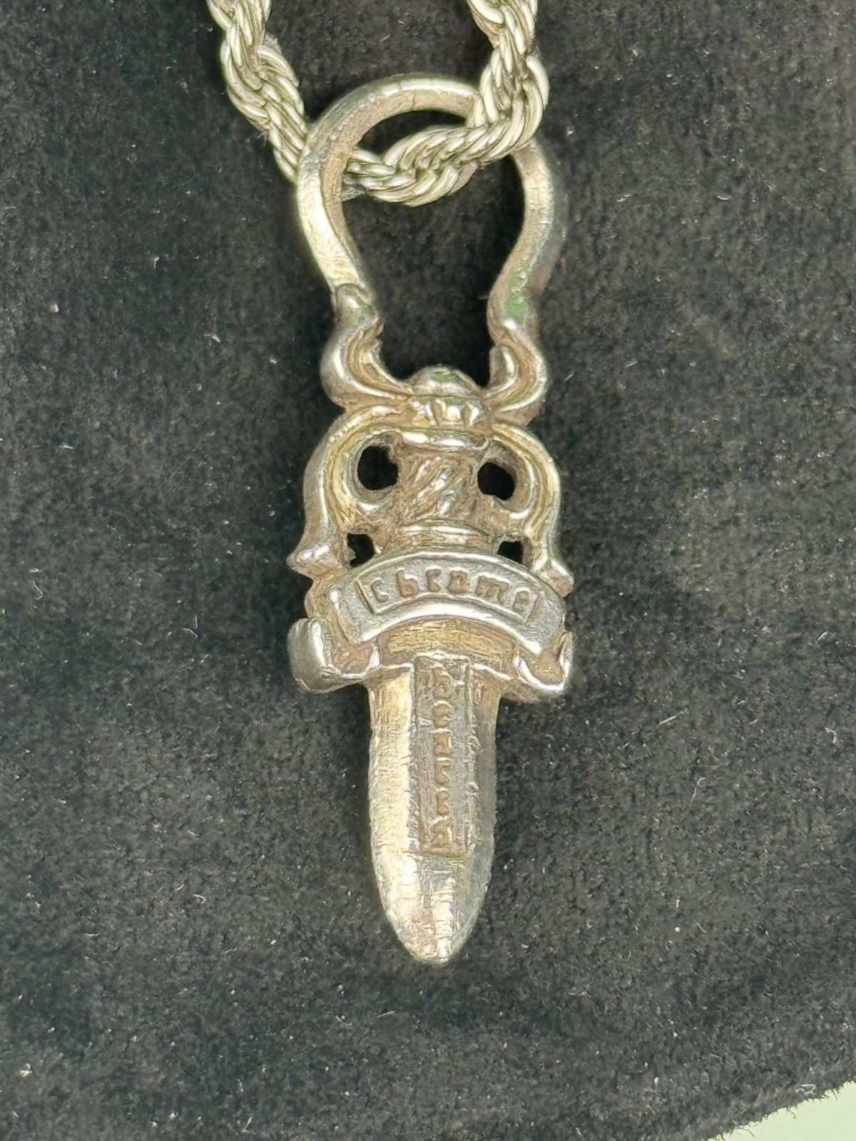 Chrome Hearts Chrome Hearts .925 Silver Dagger Zip Pendant with Rope Chain Size ONE SIZE - 8 Thumbnail