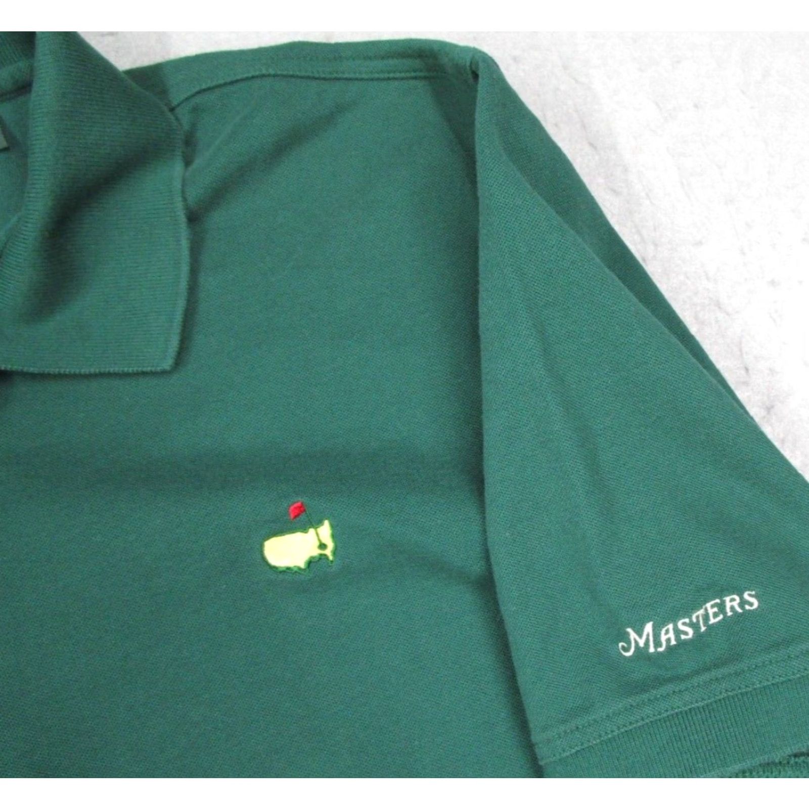 Vintage VINTAGE Masters Golf Shirt Mens 2XL Green Polo 100% Cotton Short Sleeve Embroidered Logo Made in Hong Kong - Regular Fit, 90s, Retro, Preppy, Sports Size US XXL / EU 58 / 5 - 3 Thumbnail