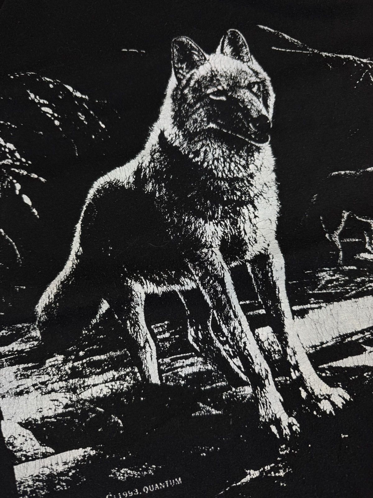 Vintage Vintage 90s Wolves animal graphic tee nature boxy opium Size US L / EU 52-54 / 3 - 5 Thumbnail
