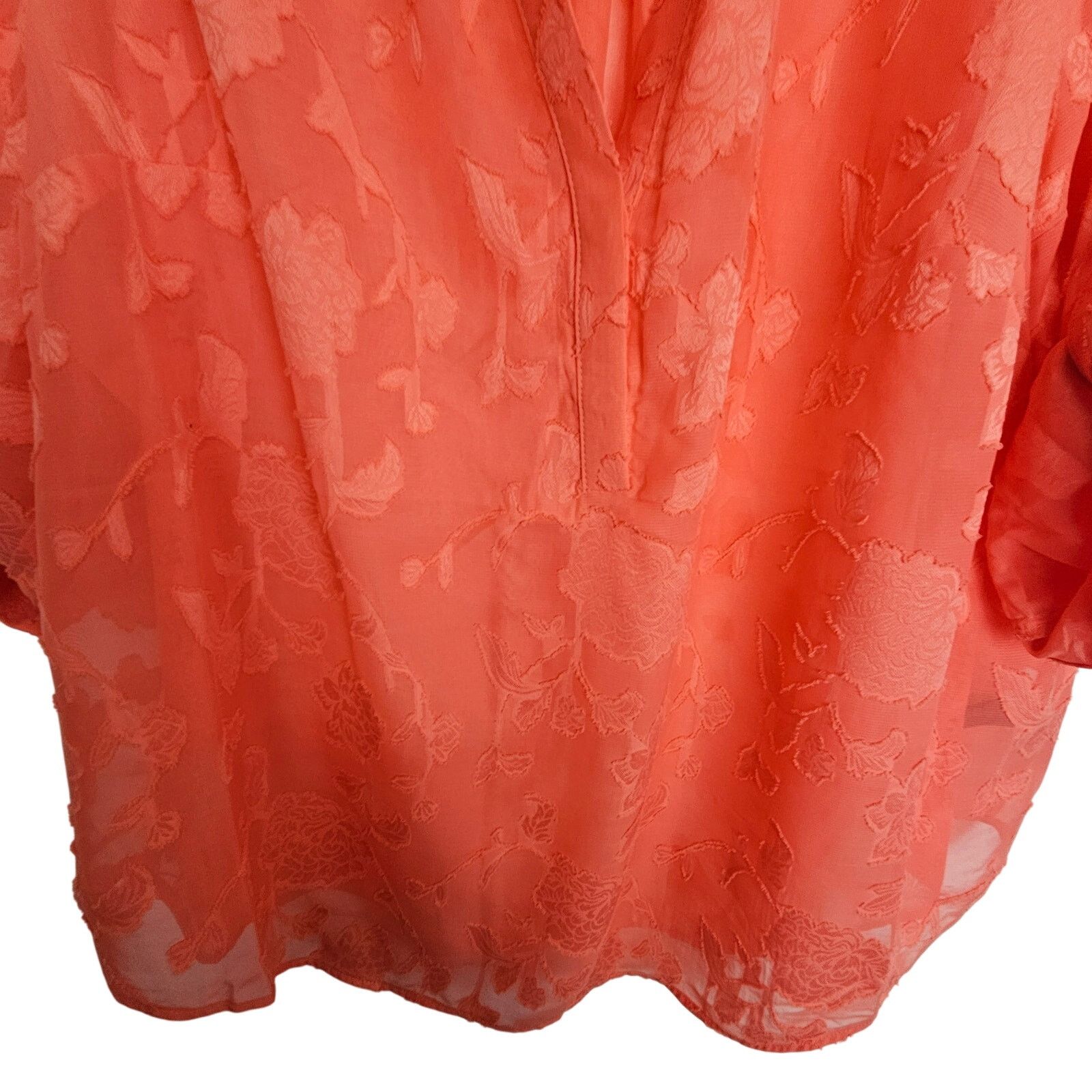 Torrid Torrid Sheer Floral Harper Blouse Plus Size 1X Bright Spring Size XL / US 12-14 / IT 48-50 - 3 Thumbnail