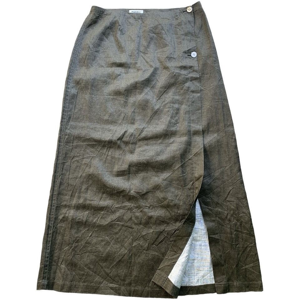 image of Plantation By Issey Miyake Maxi Skirts in Army Green, Women's (Size 29)