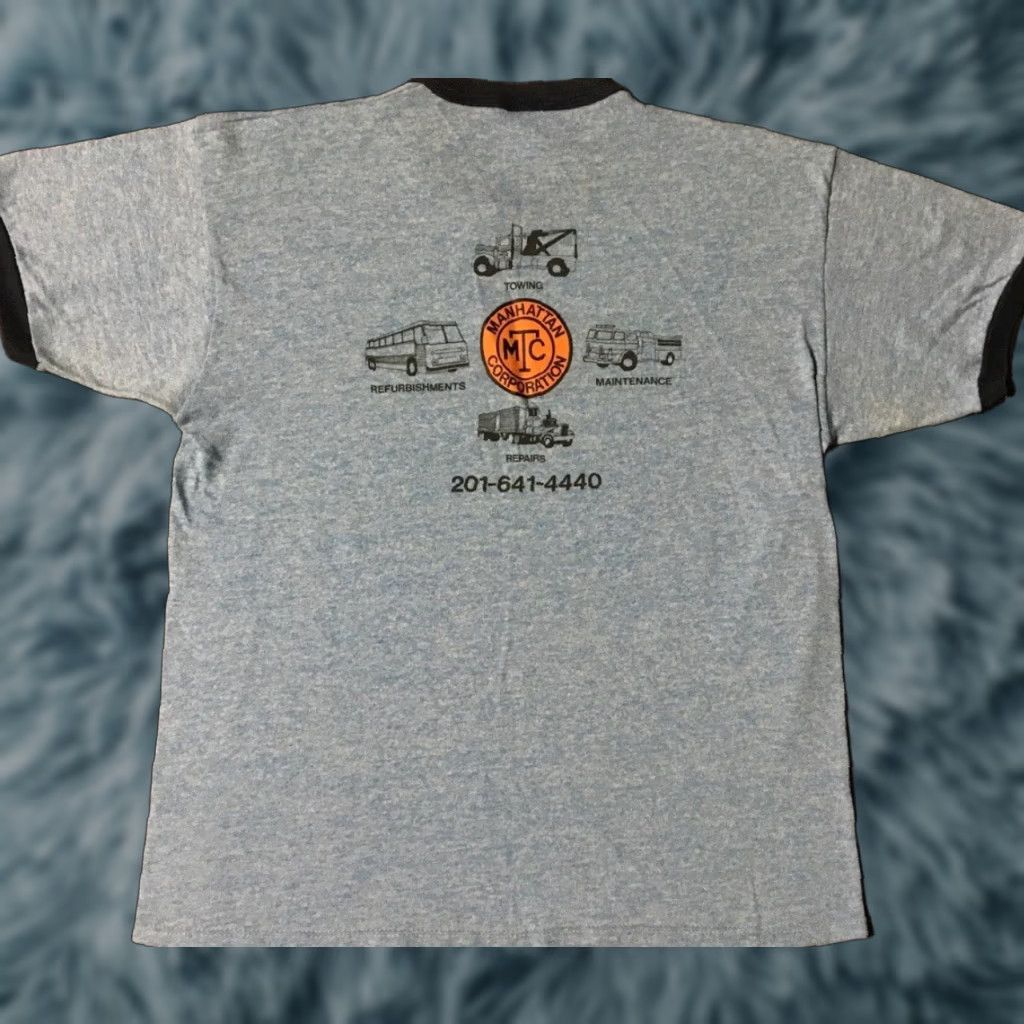 Vintage Vtg 80s Manhattan Corporation Train Bus Repair Faded Shirt S NYC Grunge NYPD 90s Size US S / EU 44-46 / 1 - 1 Thumbnail
