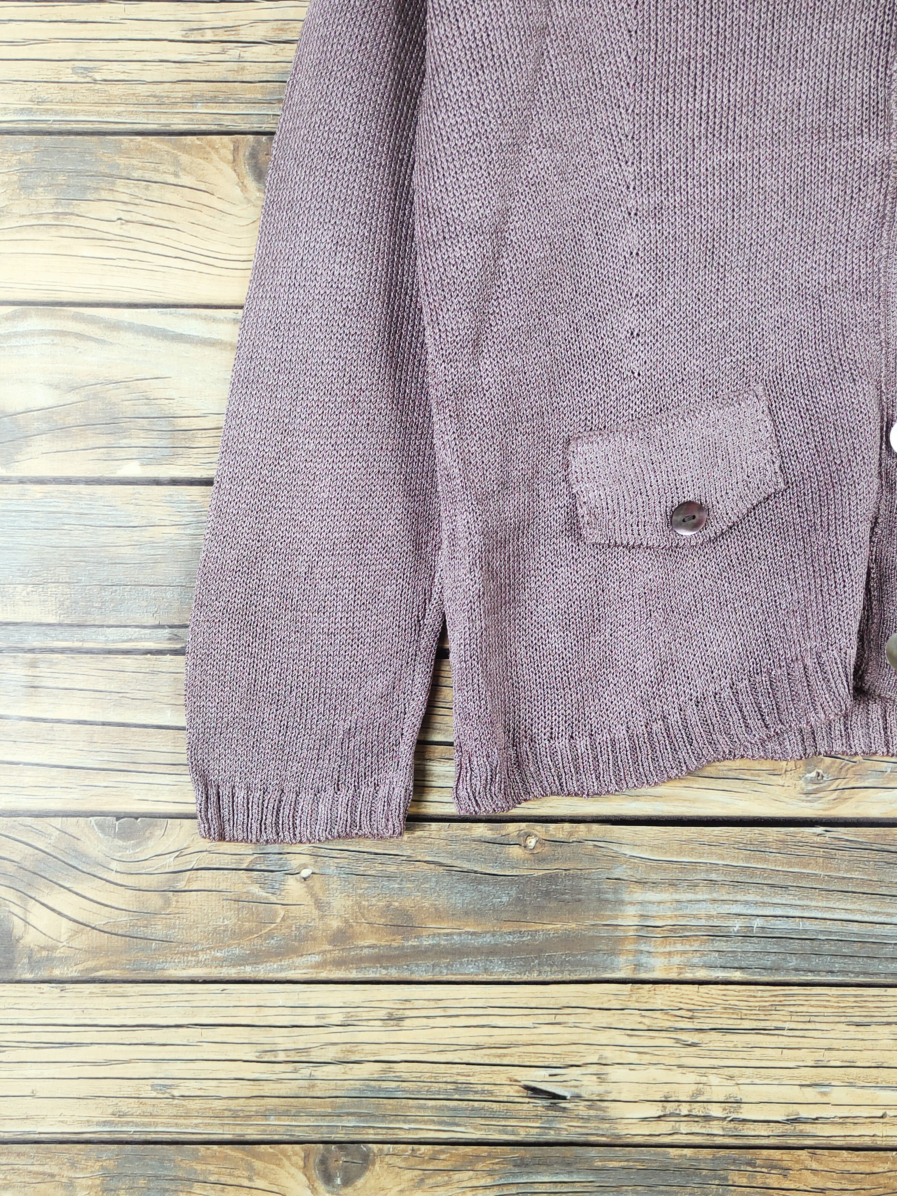 Vintage Macos Purple Knitwear Cardigan #W1637 Size M / US 6-8 / IT 42-44 - 4 Thumbnail