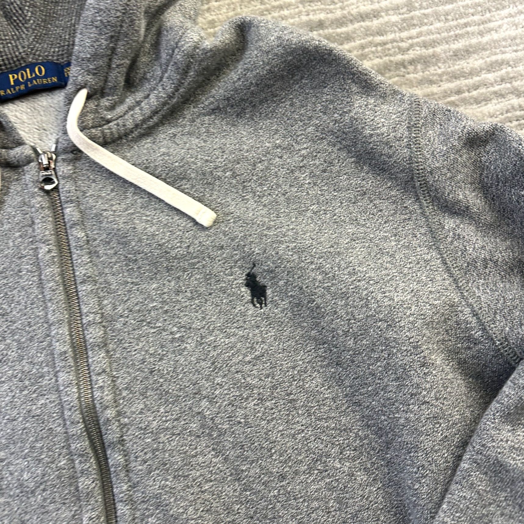 Polo Ralph Lauren Polo Ralph Lauren Hoodie Mens 2XL Gray Full Zip Hooded Pony Logo Knit Heavy Size US XXL / EU 58 / 5 - 4 Thumbnail