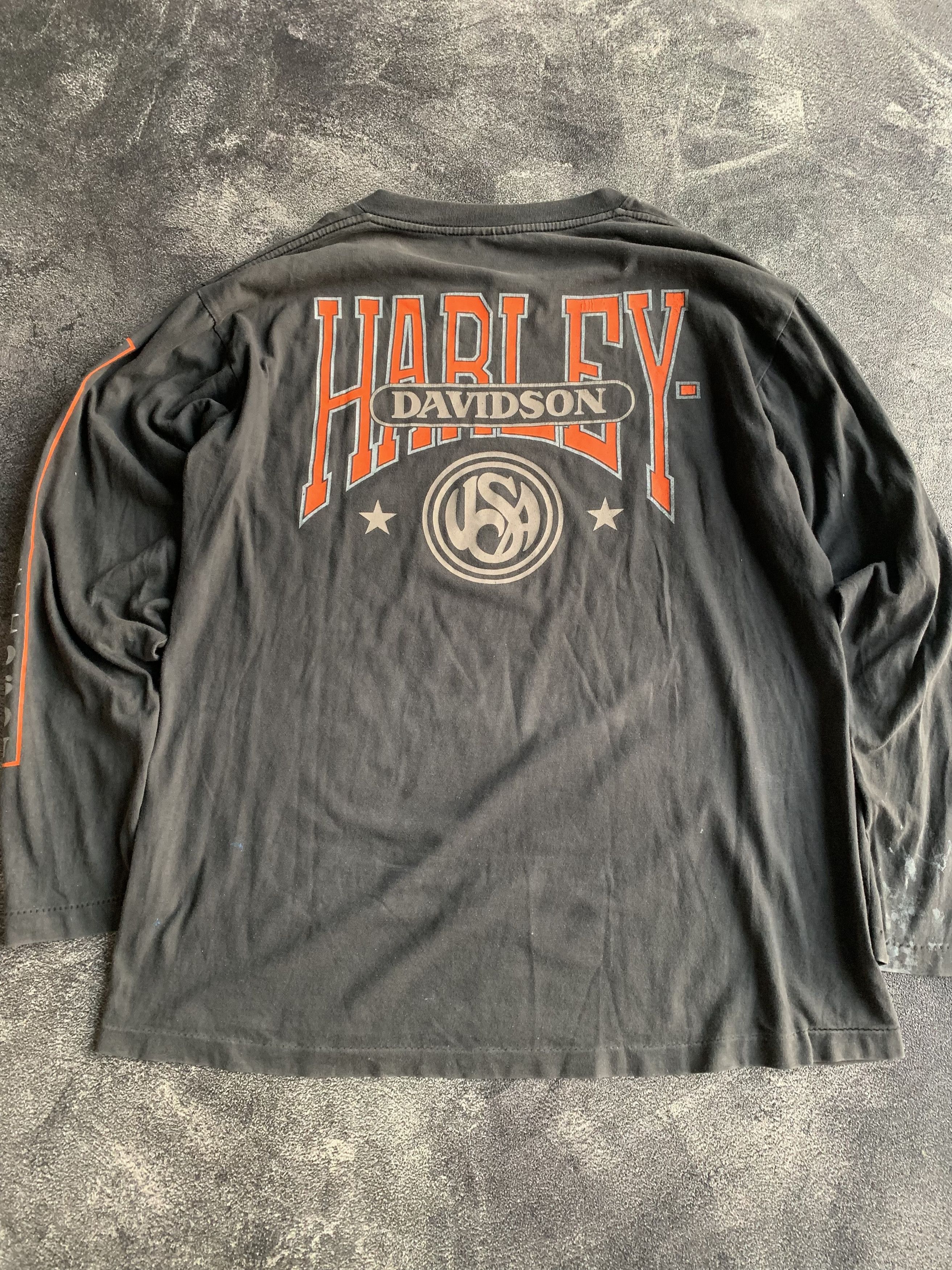 Harley Davidson 💎 Vintage Long Sleeve Harley Davidson Tee Size US XL / EU 56 / 4 - 5 Thumbnail