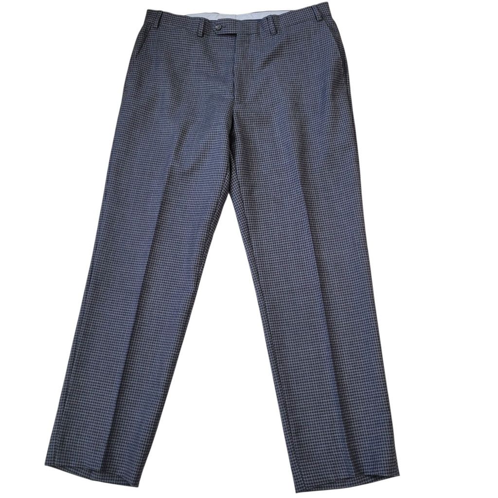 Hart Schaffner Marx Hart Schaffner Marx Men Slim-Fit Flat Front Wool Pants 38/30 Size US 38 / EU 54 - 2 Thumbnail