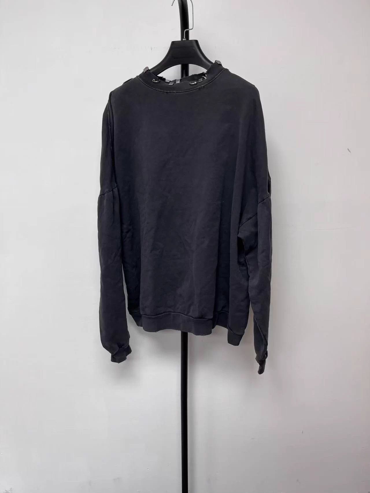 Balenciaga Oversized Perforated Metal Crewneck LS Unisex 1