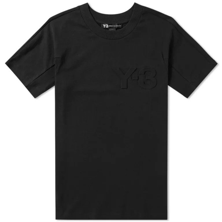 Yohji Yamamoto Y-3 & Adidas Logo Embossed Black T-Shirts Size US L / EU 52-54 / 3 - 4 Thumbnail