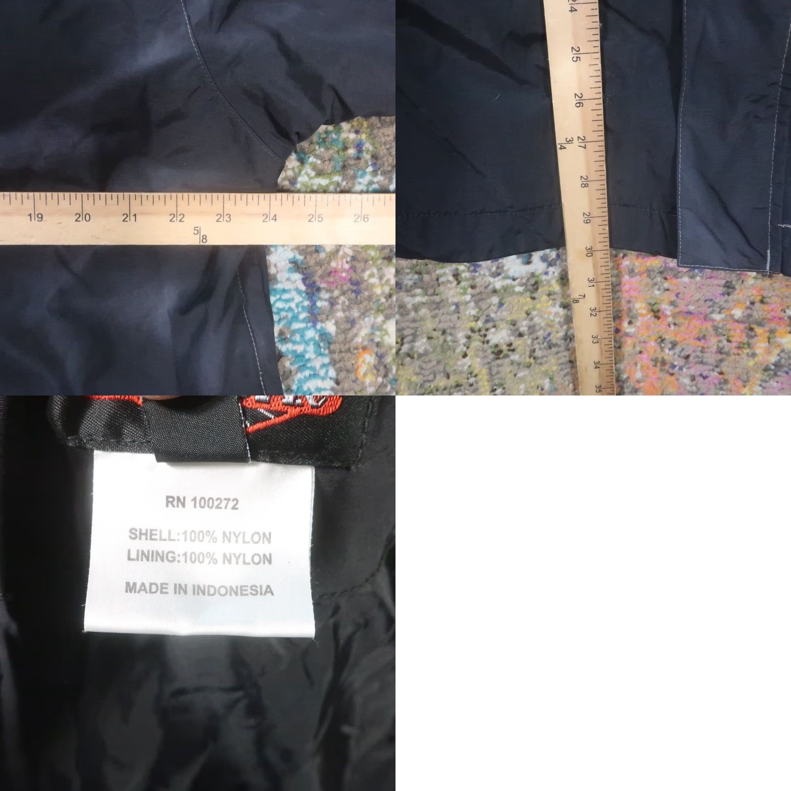 Vintage TRU-SPEC Weathershield Parka Jacket Mens XL Black Rain Coat Mid-Length Nylon Softshell Bleach Stains/Hid hoodie missing zip out fleece liner Size US XL / EU 56 / 4 - 9 Thumbnail