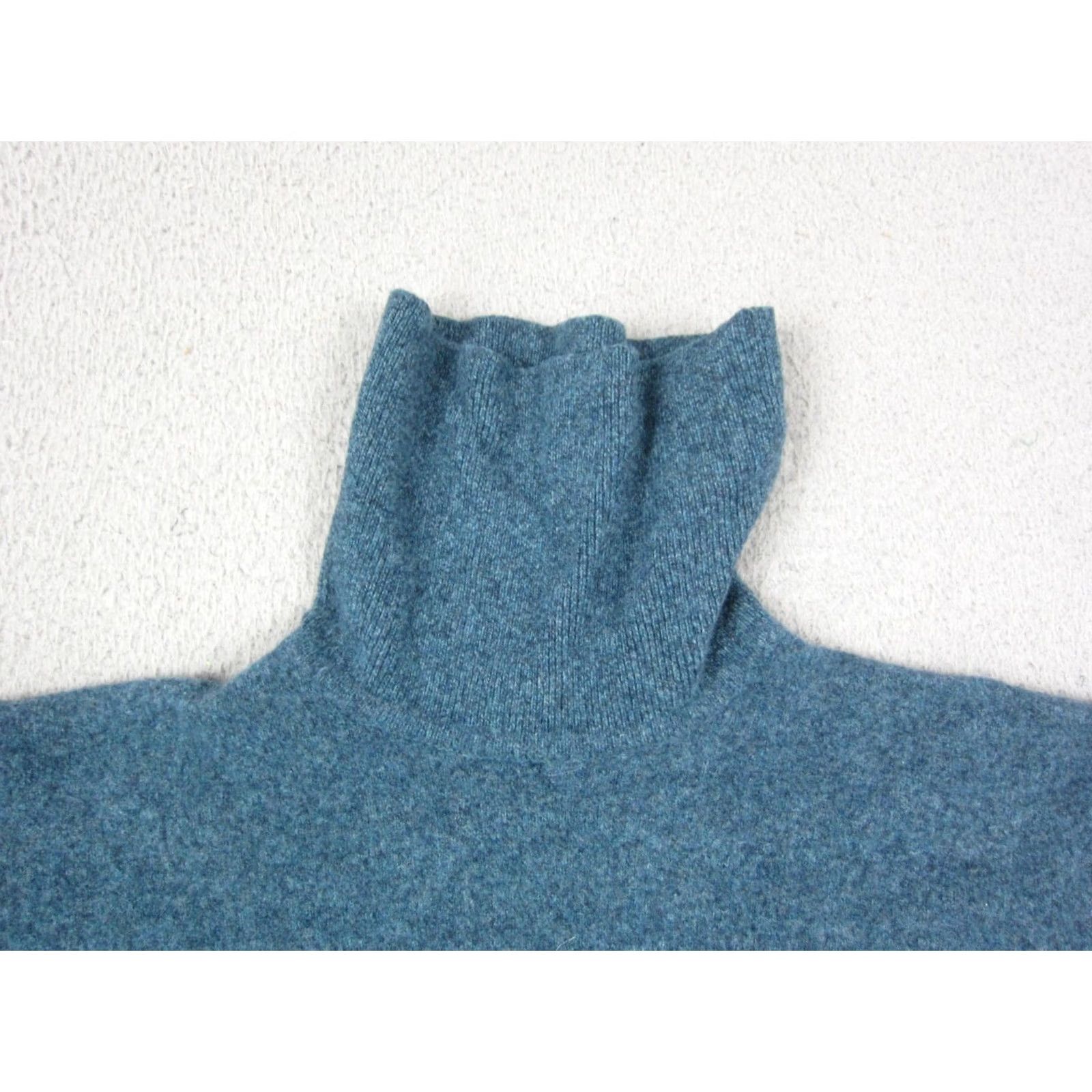 Lands' End VINTAGE Lands' End Sweater Womens M Blue Wool Turtleneck Knit Pullover 80s 90s USA Mens Womens Girls Boys Size M / US 6-8 / IT 42-44 - 2 Thumbnail