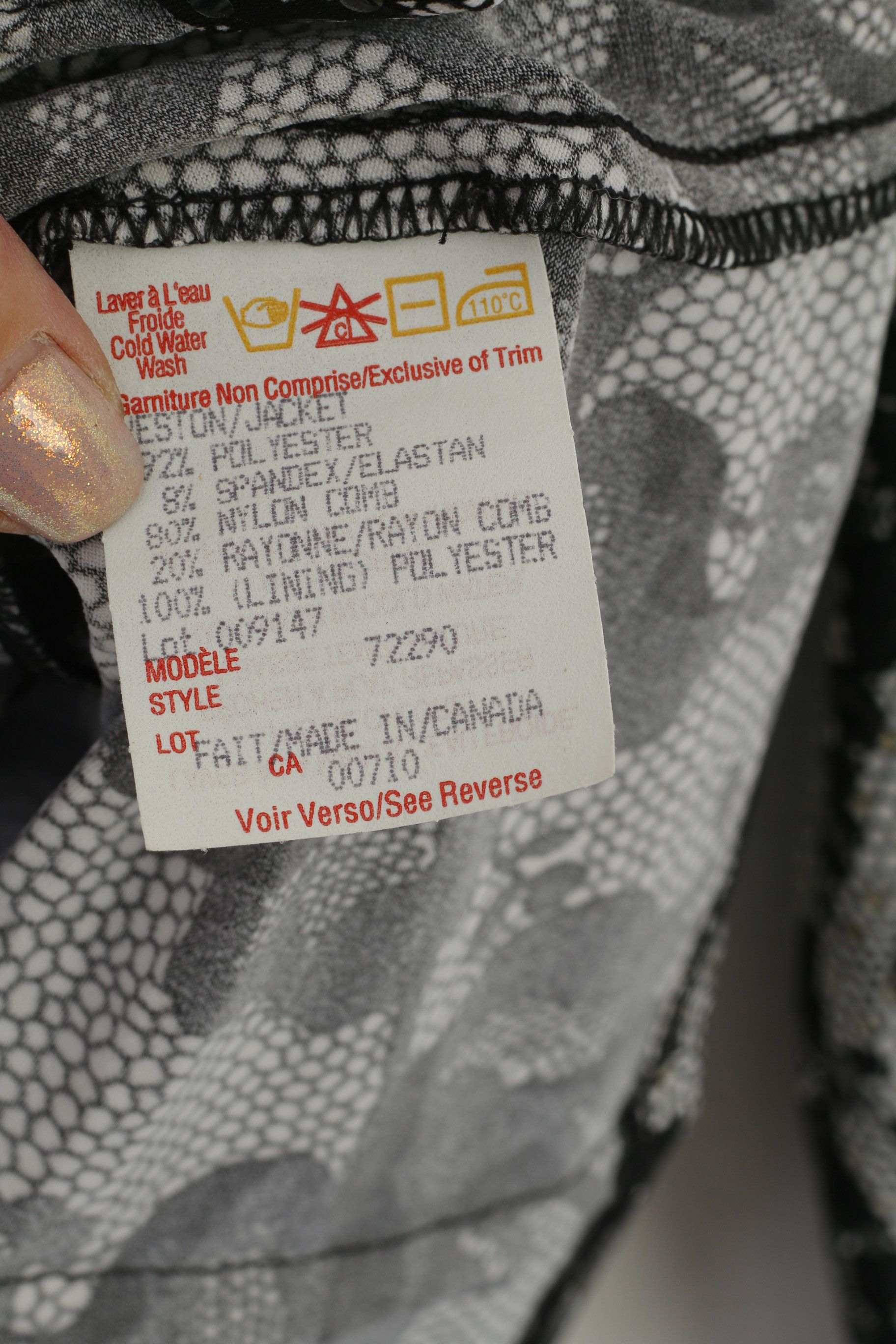 Joseph Ribkoff Joseph Ribkoff Women 14 40 Blazer Black Shiny Floral 2069 Size M / US 6-8 / IT 42-44 - 5 Thumbnail
