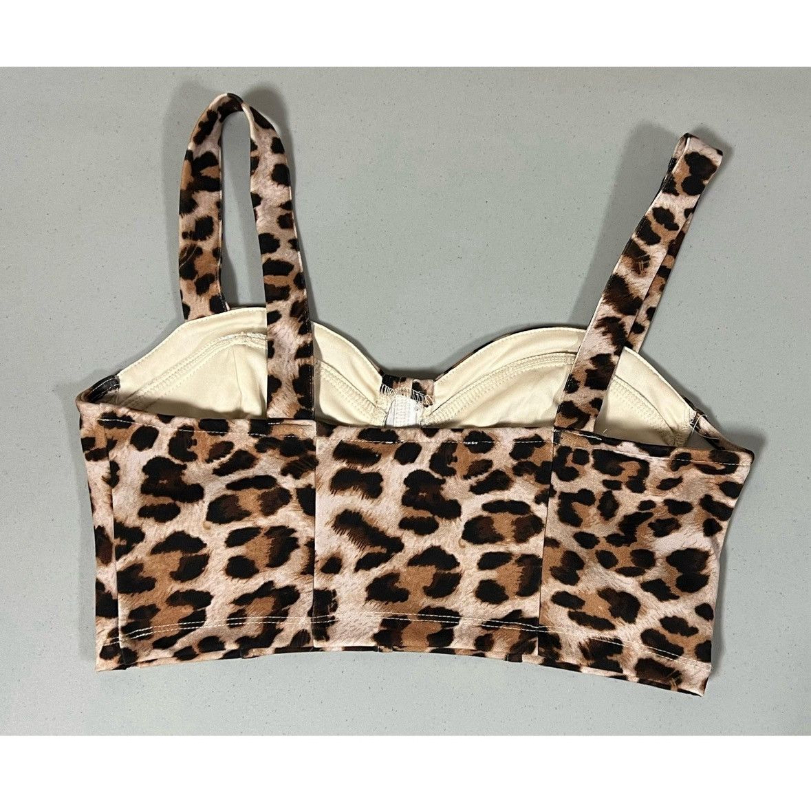 Vintage Cheetah Leopard Animal Print Crop Top Shirt Blouse Size S 🤎✨ Size S / US 4 / IT 40 - 4 Thumbnail