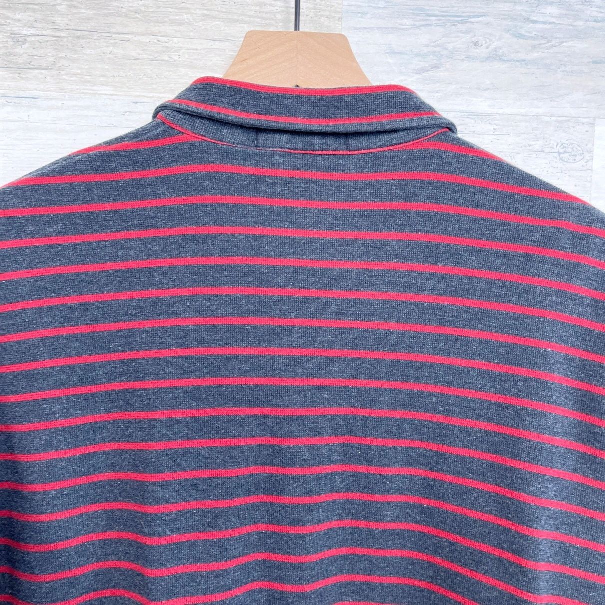 Polo Ralph Lauren POLO Ralph Lauren Long Sleeve Polo Gray Red Stripe XL Size US XL / EU 56 / 4 - 4 Thumbnail