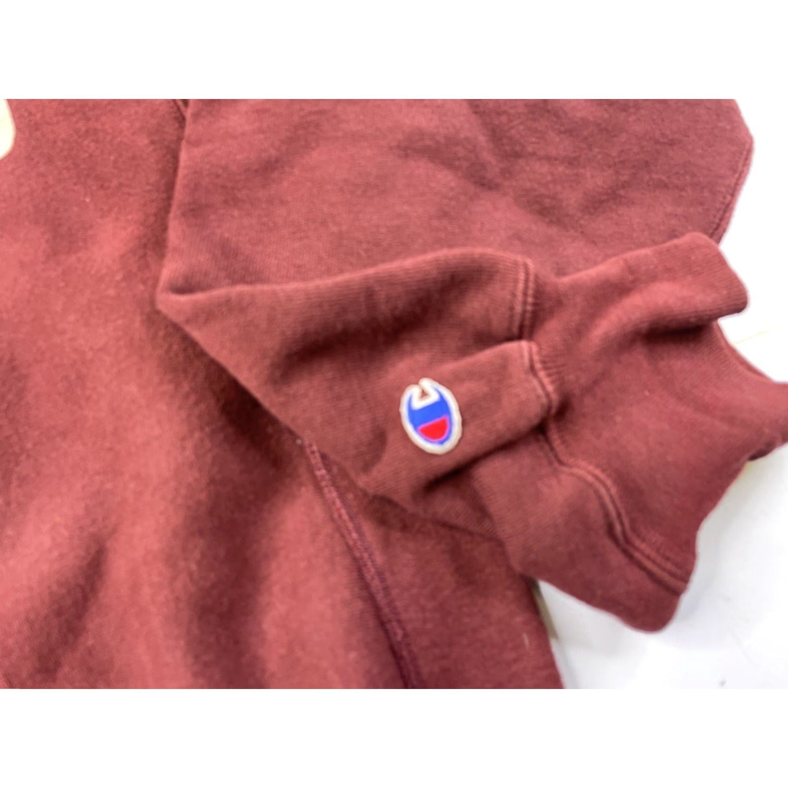 Champion VINTAGE Champion Reverse Weave Hoodie Sweatshirt XL Burgundy 1980s USA Men Pullover Hooded Sweatshirt Size US XL / EU 56 / 4 - 5 Thumbnail