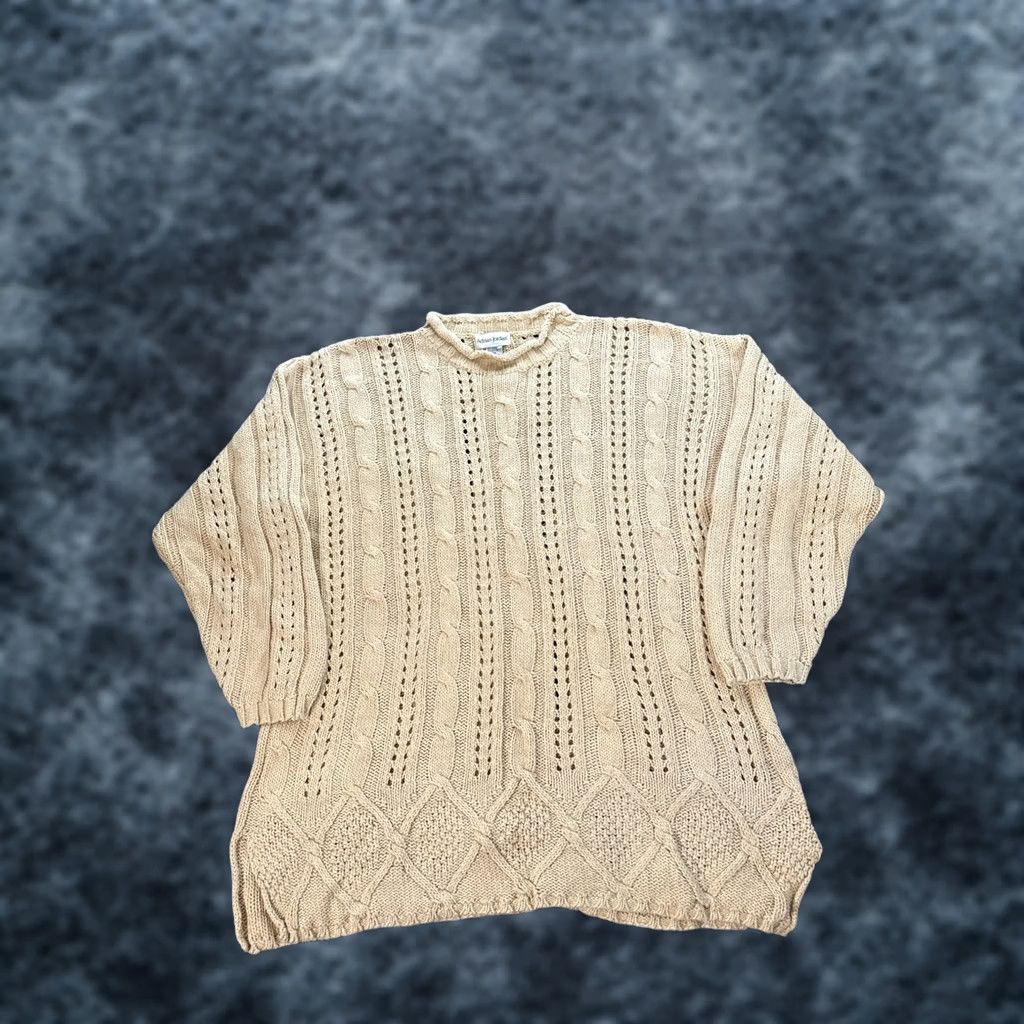 Jordan Brand VINTAGE Jordan Sweater Womens 2X High Neck Pullover 90s Fisherman Yellow Plus Cotton Ramine Chunky Size XXL / US 16-18 / IT 52-54 - 1 Thumbnail