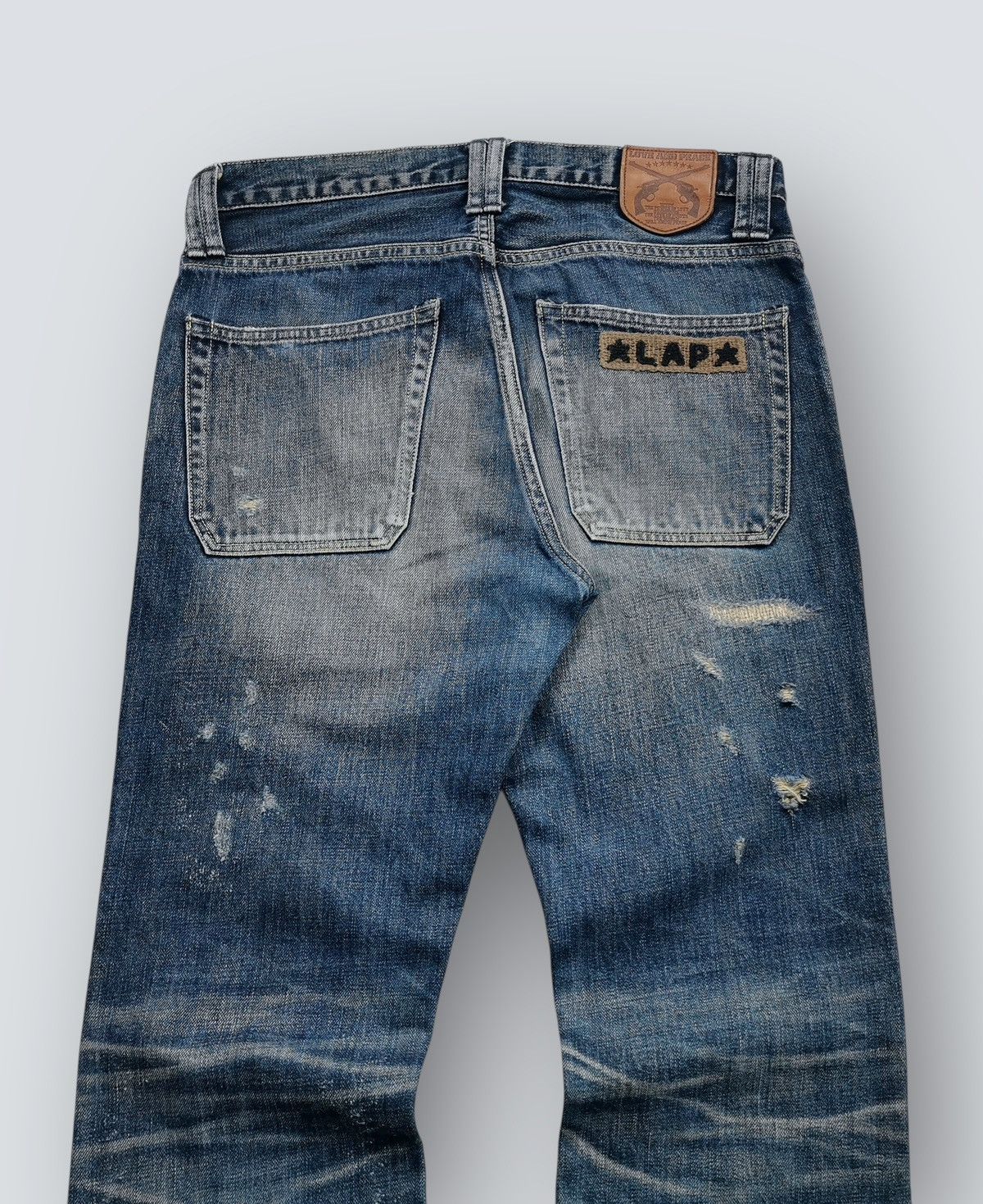 Mastermind Japan Mastermind Roarguns Roar Cross Guns Distressed Denim Jeans Size US 32 / EU 48 - 8 Thumbnail