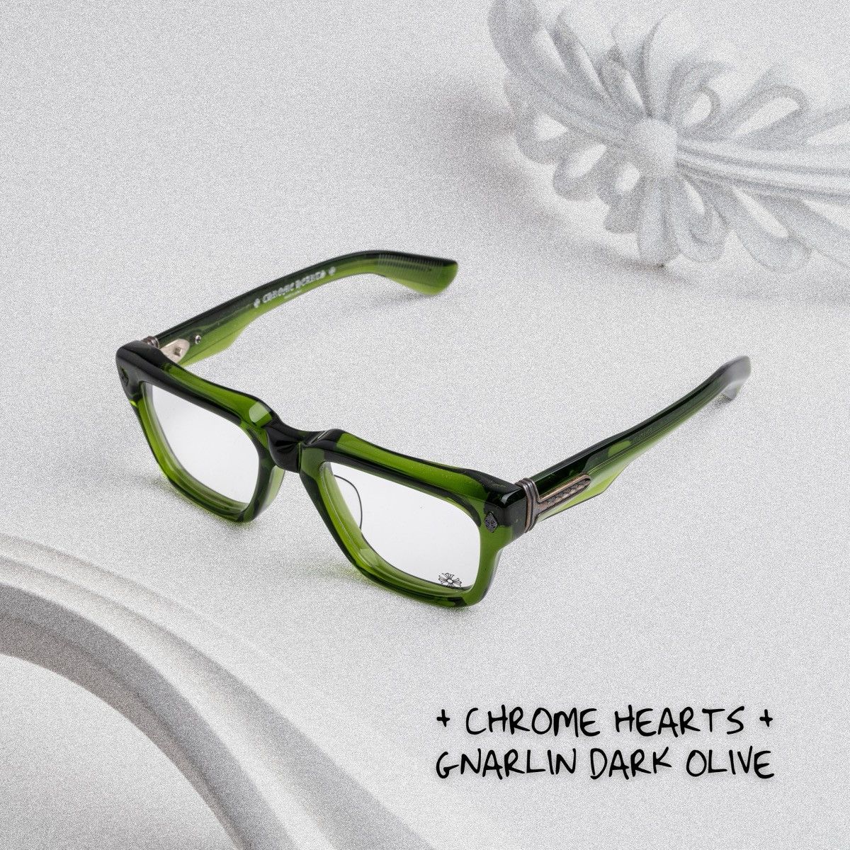 CHROME HEARTS GNARLIN DARK OLIVE GLASSES