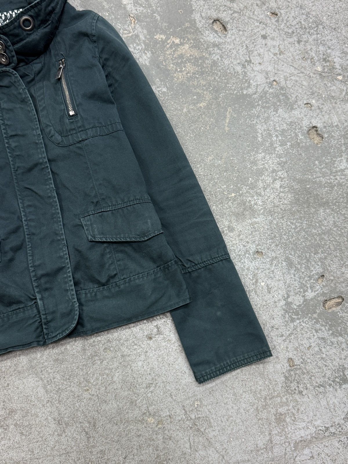 Vintage y2k Denim Bomber Jacket Size M / US 6-8 / IT 42-44 - 8 Thumbnail