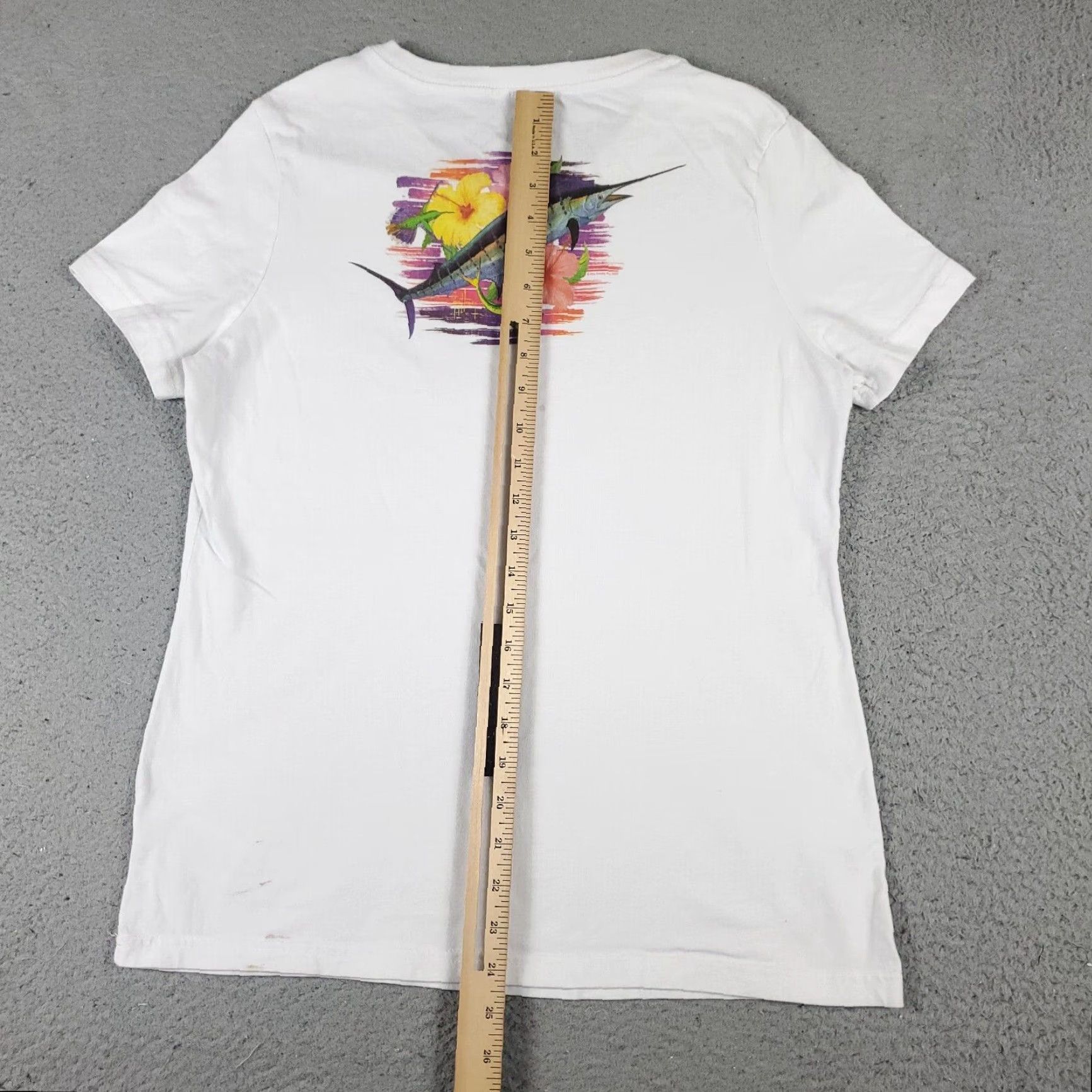 Guy Harvey Guy Harvey Women's T-Shirt Medium White Casual Logo Short Sleeve Classic Outdoor Size M / US 6-8 / IT 42-44 - 6 Thumbnail