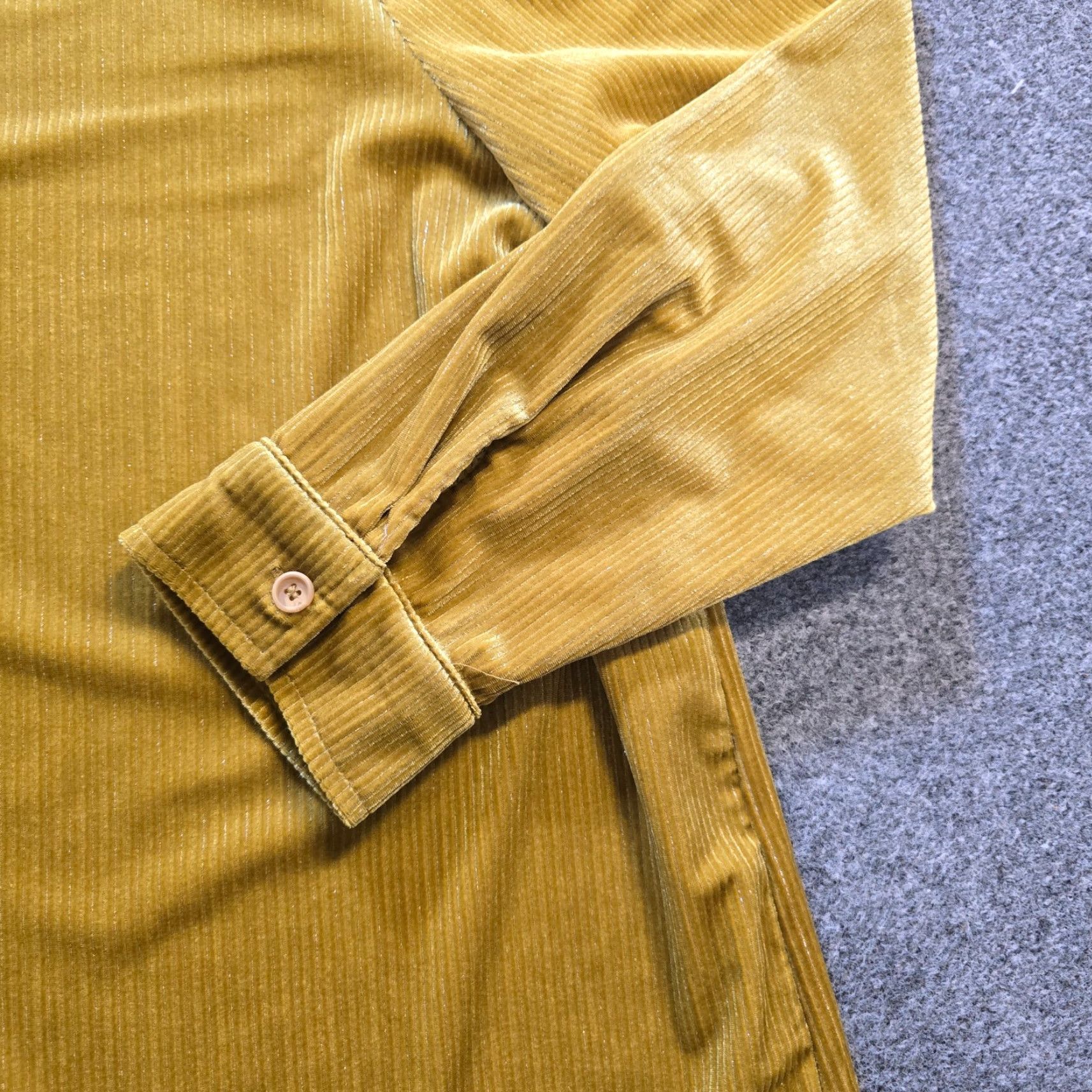 Soft Surroundings Soft Surroundings Blouse Top Womens 3X Green Yellow Velour Shimmer Button Casual Regular Plus Size Womens Mens? Wait. Size XXL / US 16-18 / IT 52-54 - 3 Thumbnail