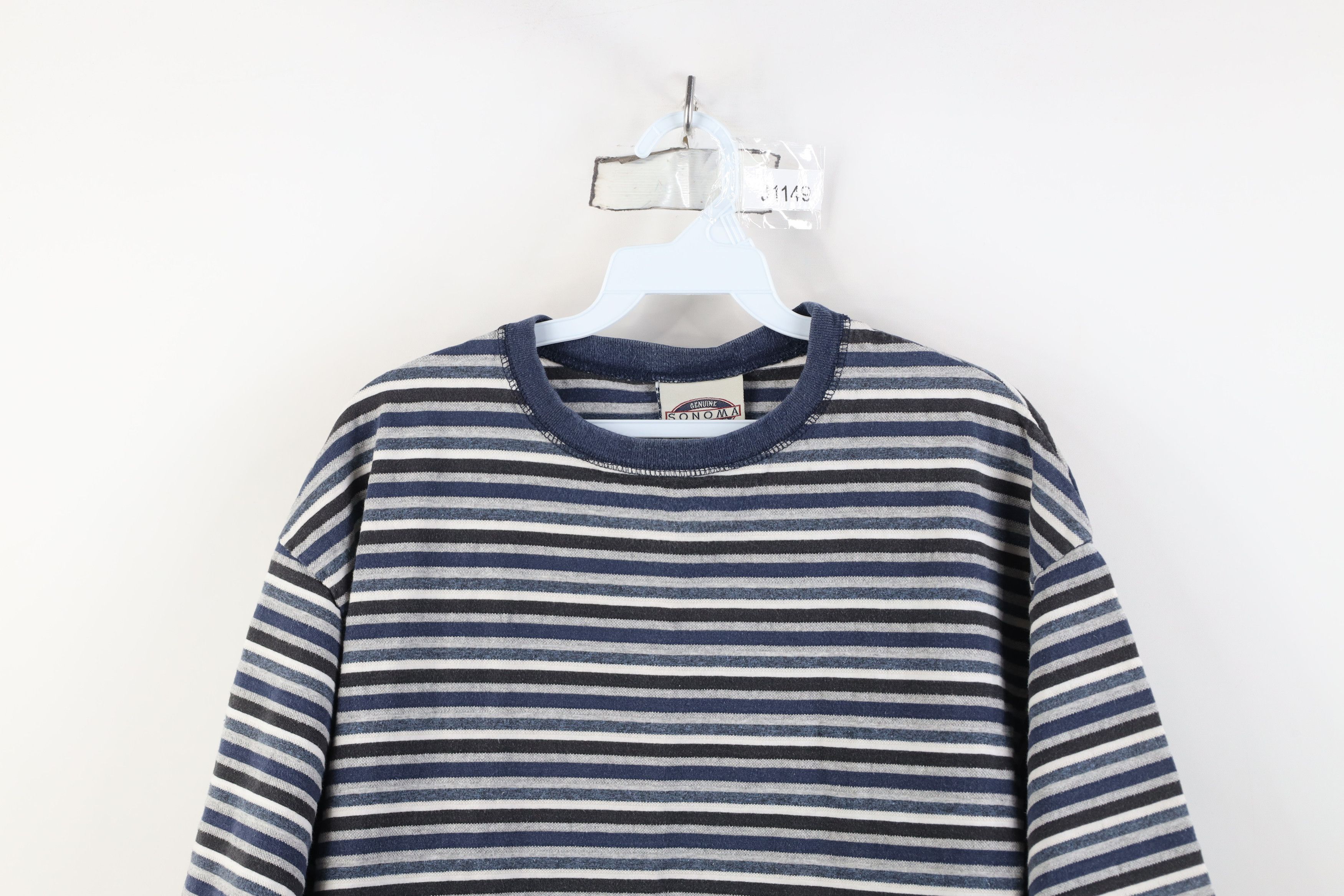 Vintage Vintage 90s Streetwear Ribbed Knit Short Sleeve T-Shirt USA Size US L / EU 52-54 / 3 - 2 Thumbnail
