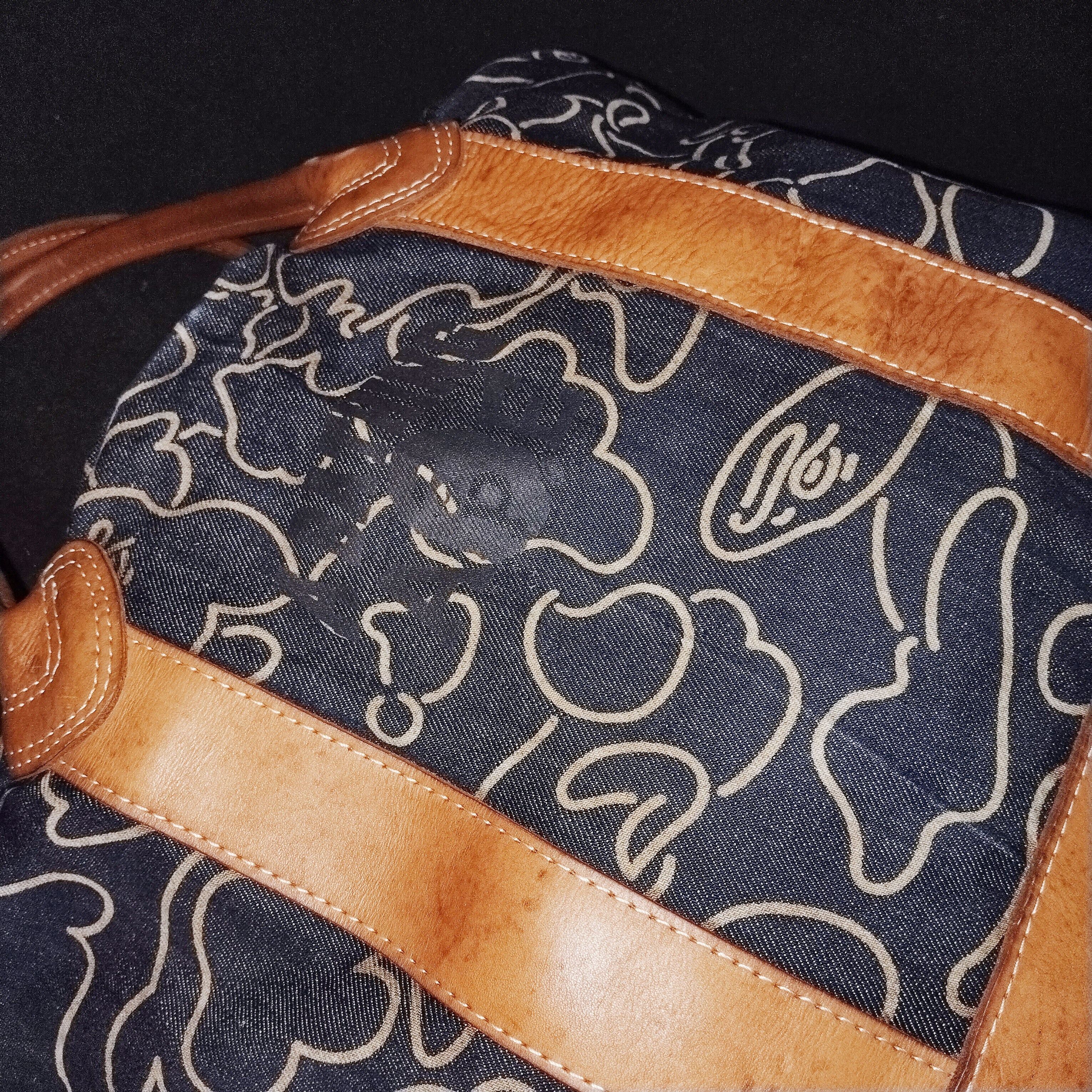 Bape 2012 BAPE Pencil Camo Denim Tote Bag with Leather Trim Size ONE SIZE - 4 Thumbnail