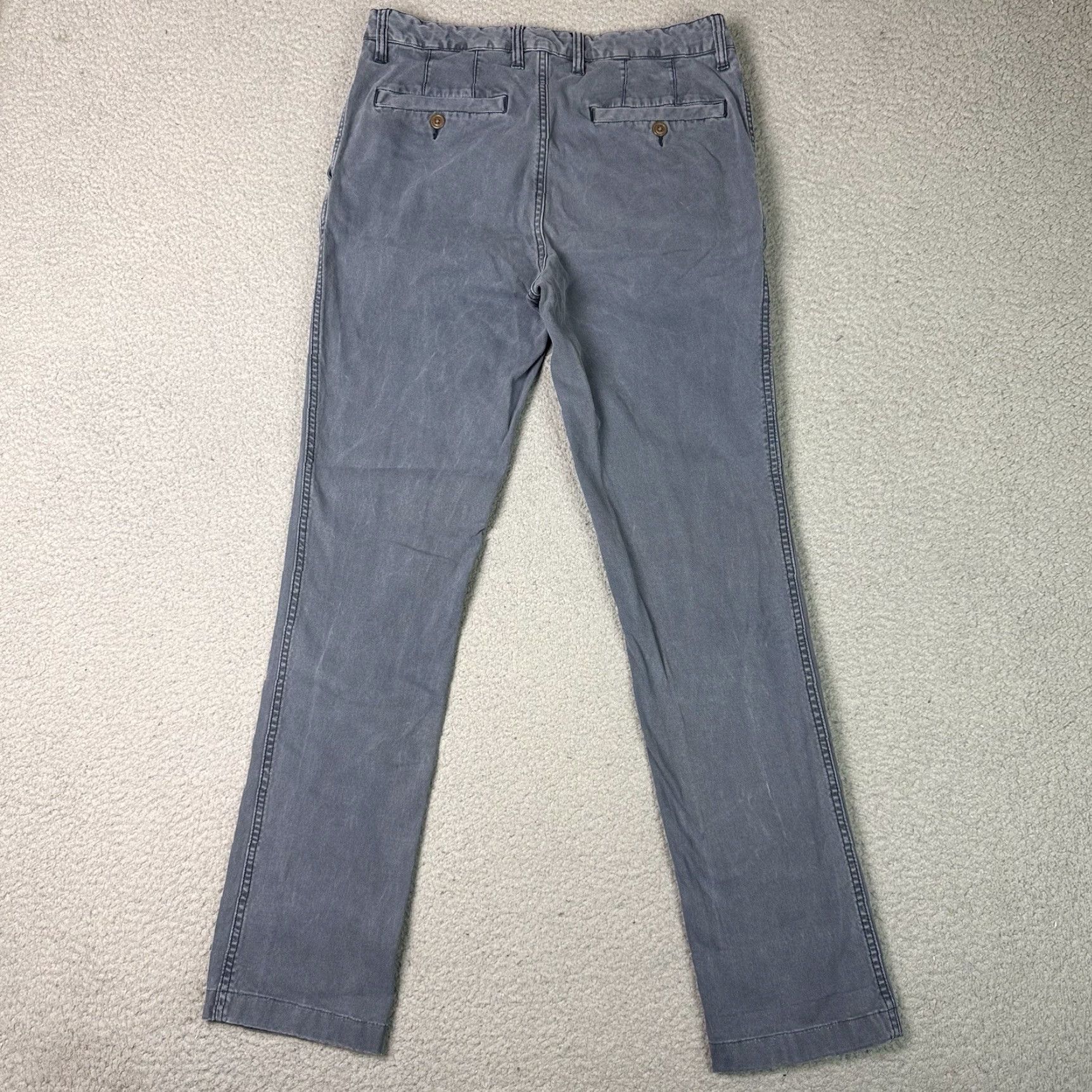 Faherty Faherty Pants Mens 32 Gray Faded Slim Fit Straight Casual Cotton Blend 5 Pockets Size US 32 / EU 48 - 5 Thumbnail