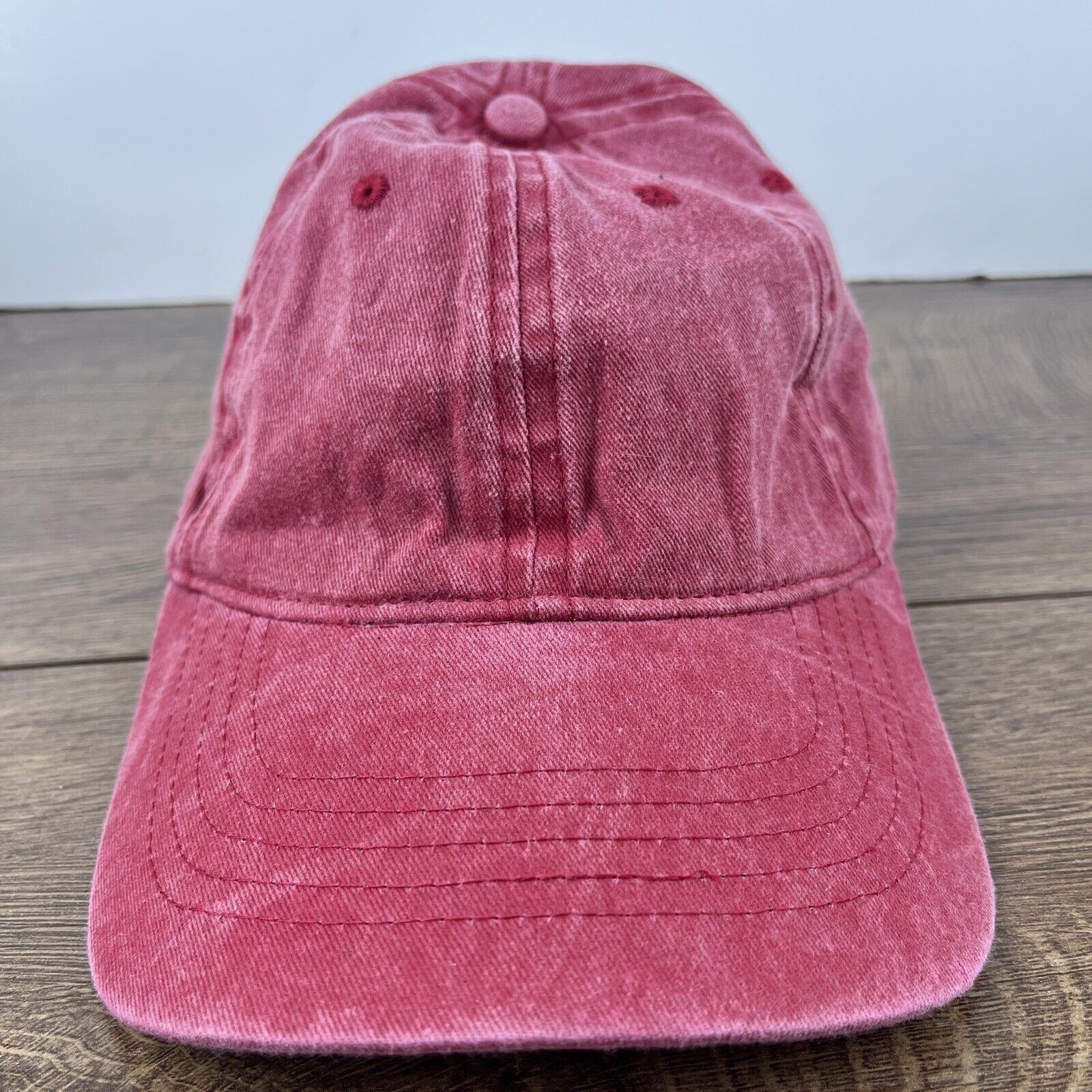 Other Plain Red Hat Baseball Cap Red Hat Adjustable Adult Size Hat Size ONE SIZE - 2 Thumbnail