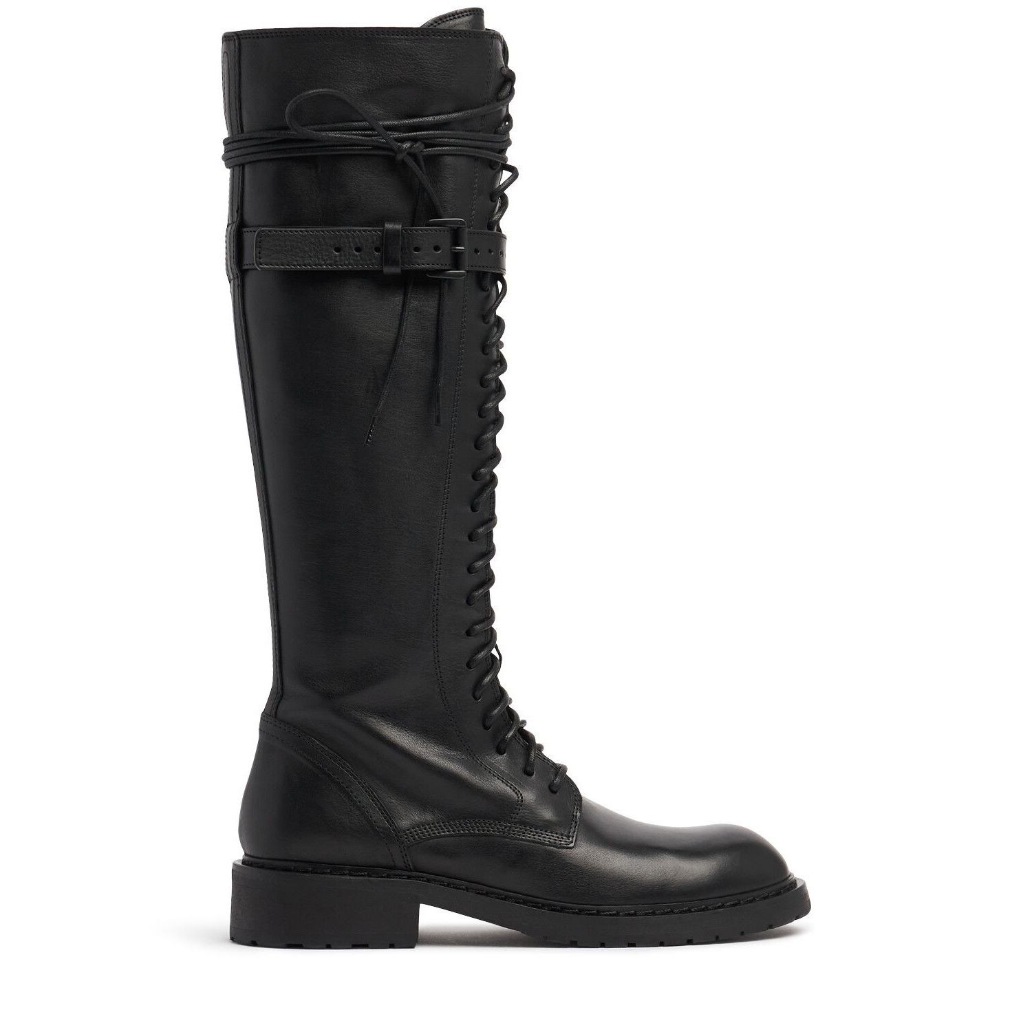 Ann Demeulemeester Danny Black Leather High Boots New & Auth